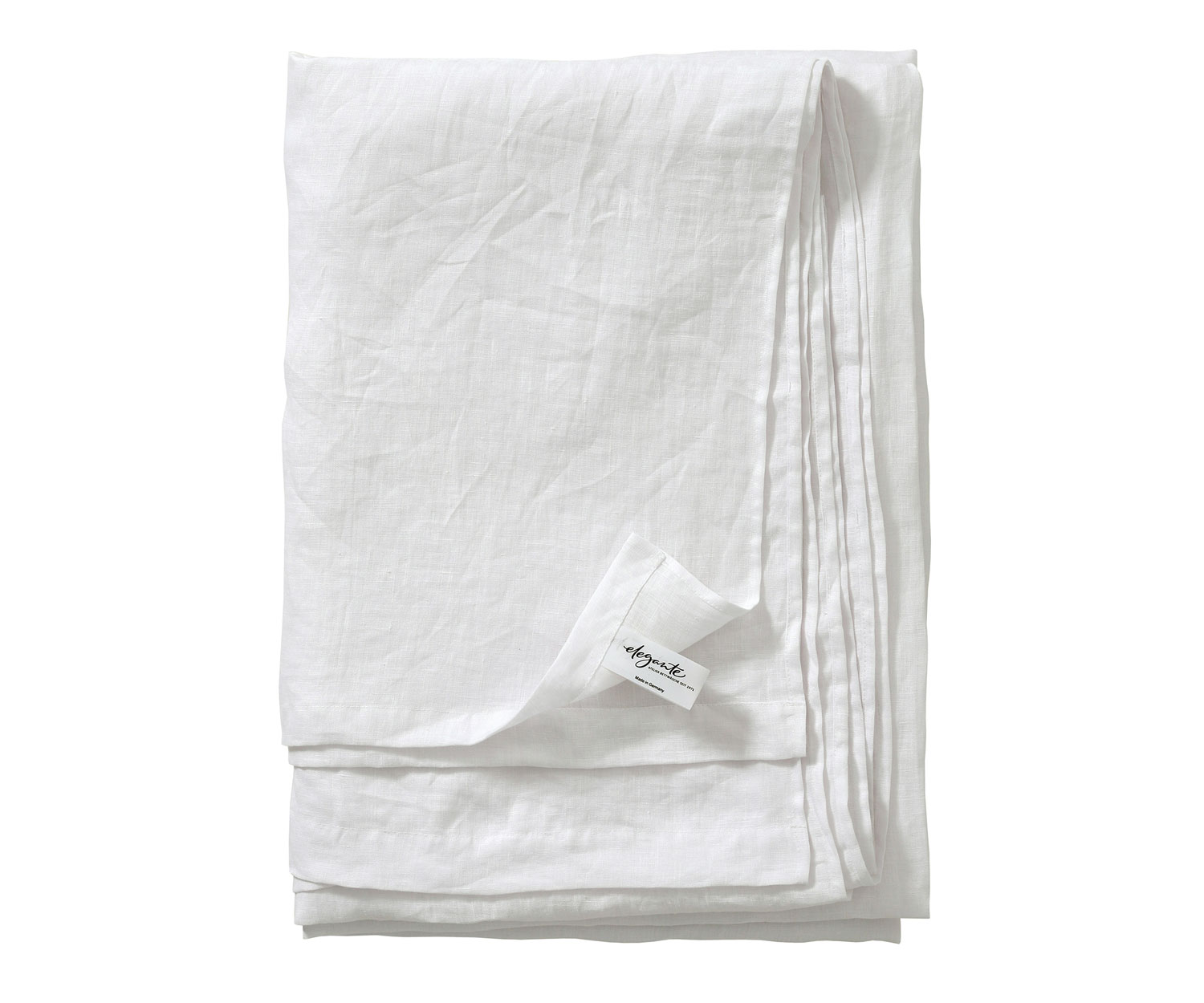 Elegante BREEZE Bettlaken Halbleinen - weiss