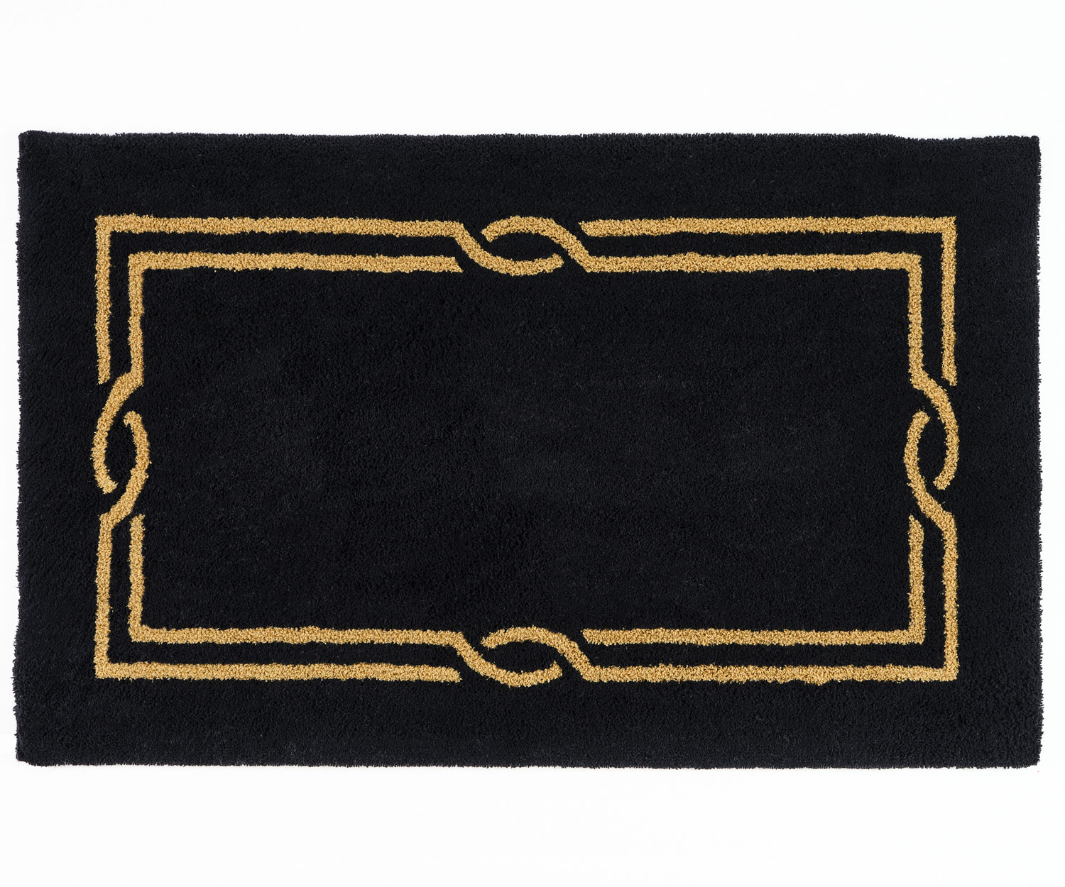 Abyss CROSS 998 Badteppich schwarz mit gold