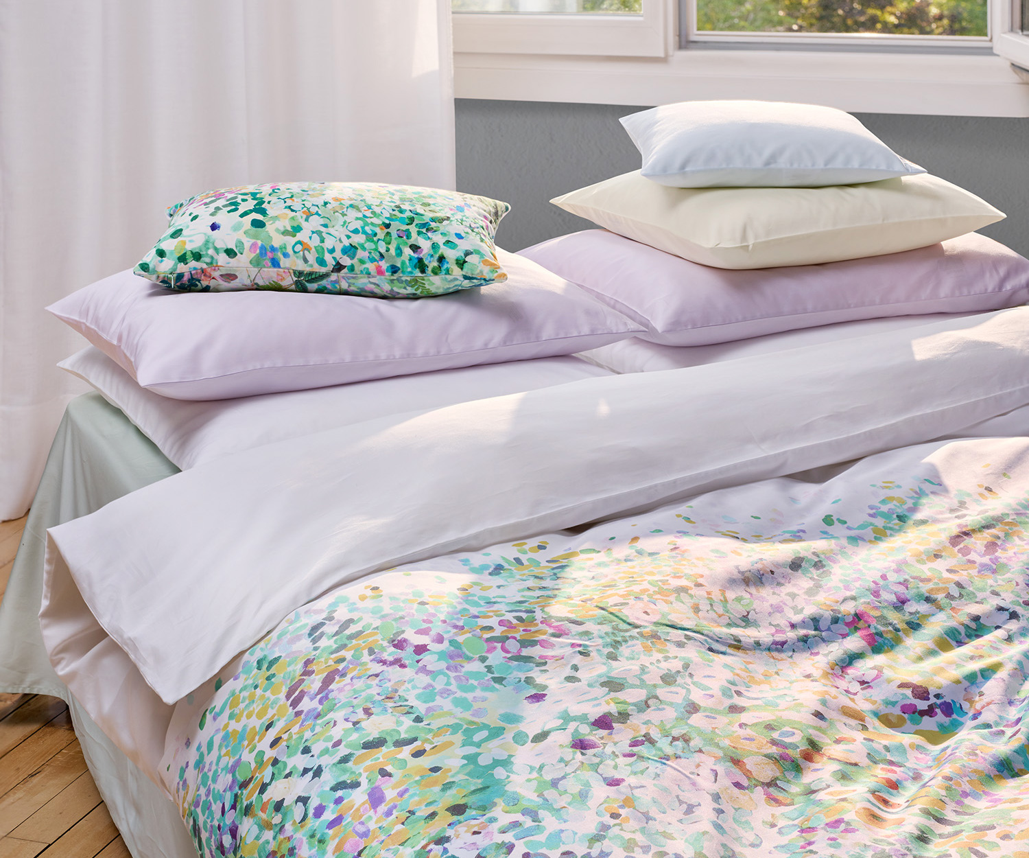 Fischbacher-Bettwa-sche-E36-010-Greenery Fischbacher Bettwäsche GREENERY Satin