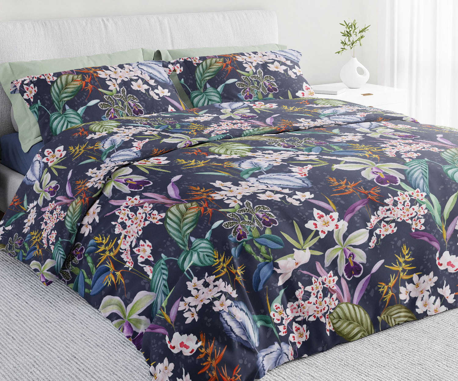 Schlossberg Bettwäsche KAIRI BLEU Satin