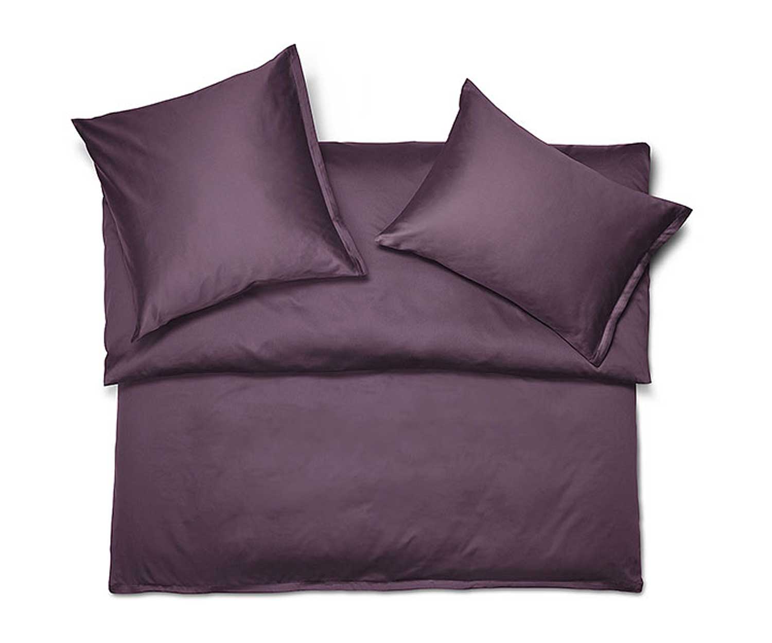 Satin-aubergine Schlossberg Bettwäsche JERSEY ROYAL AUBERGINE