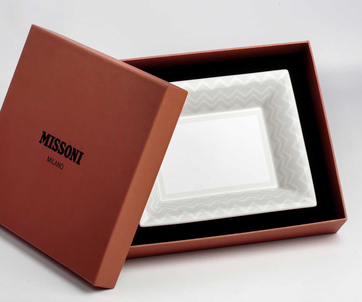 Missoni Ablageschale Zig Zag white Geschenkbox