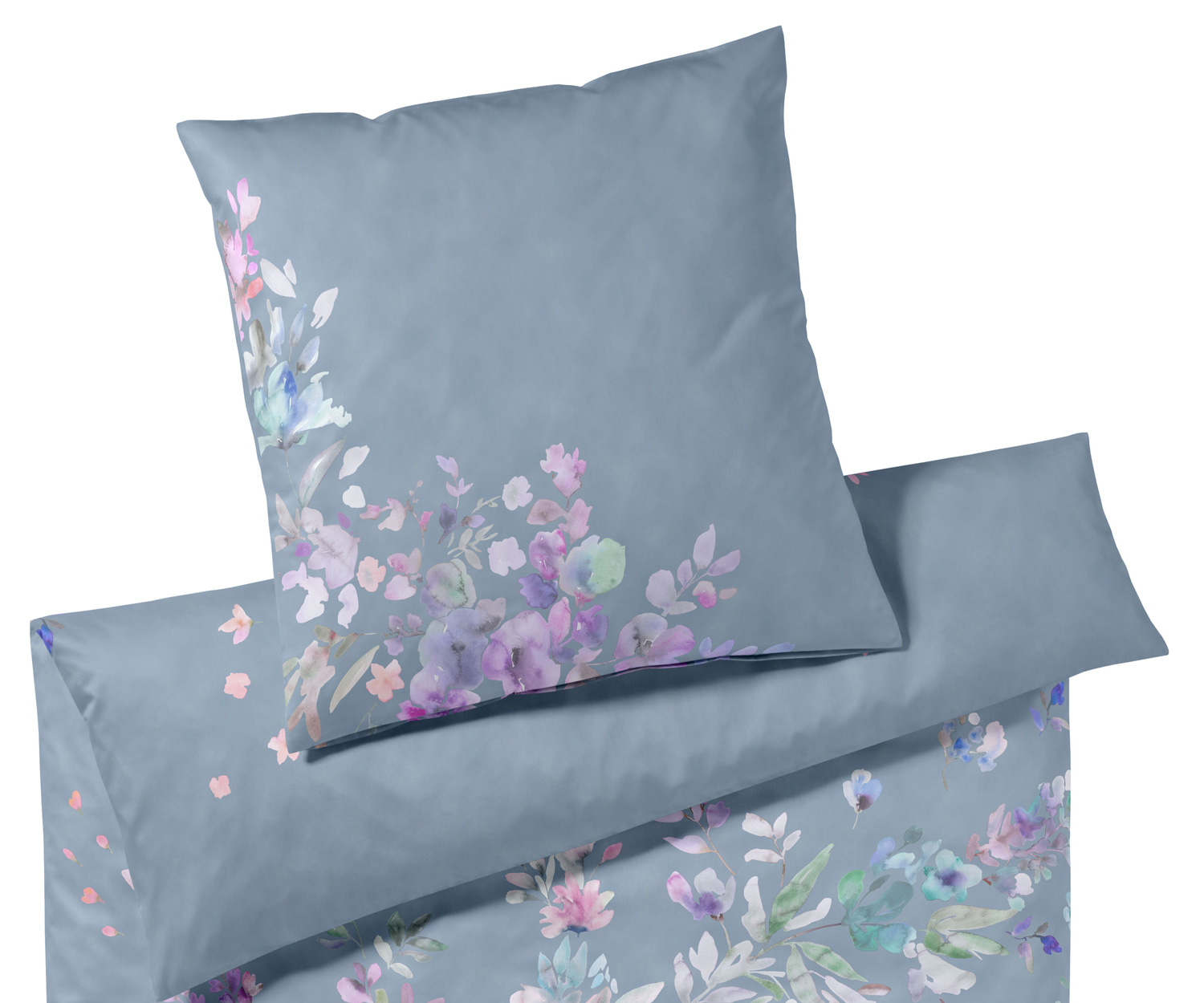 Elegante AMAZING JERSEY Bettwäsche col. Rauchblau