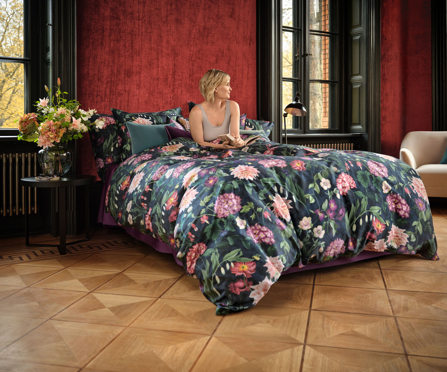 Schlossberg Bettwäsche OPHELIA bleu Satin