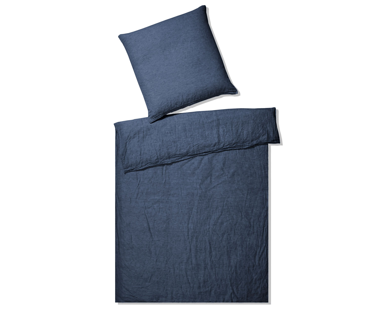Elegante BREEZE Bettwäsche Halbleinen - Marine