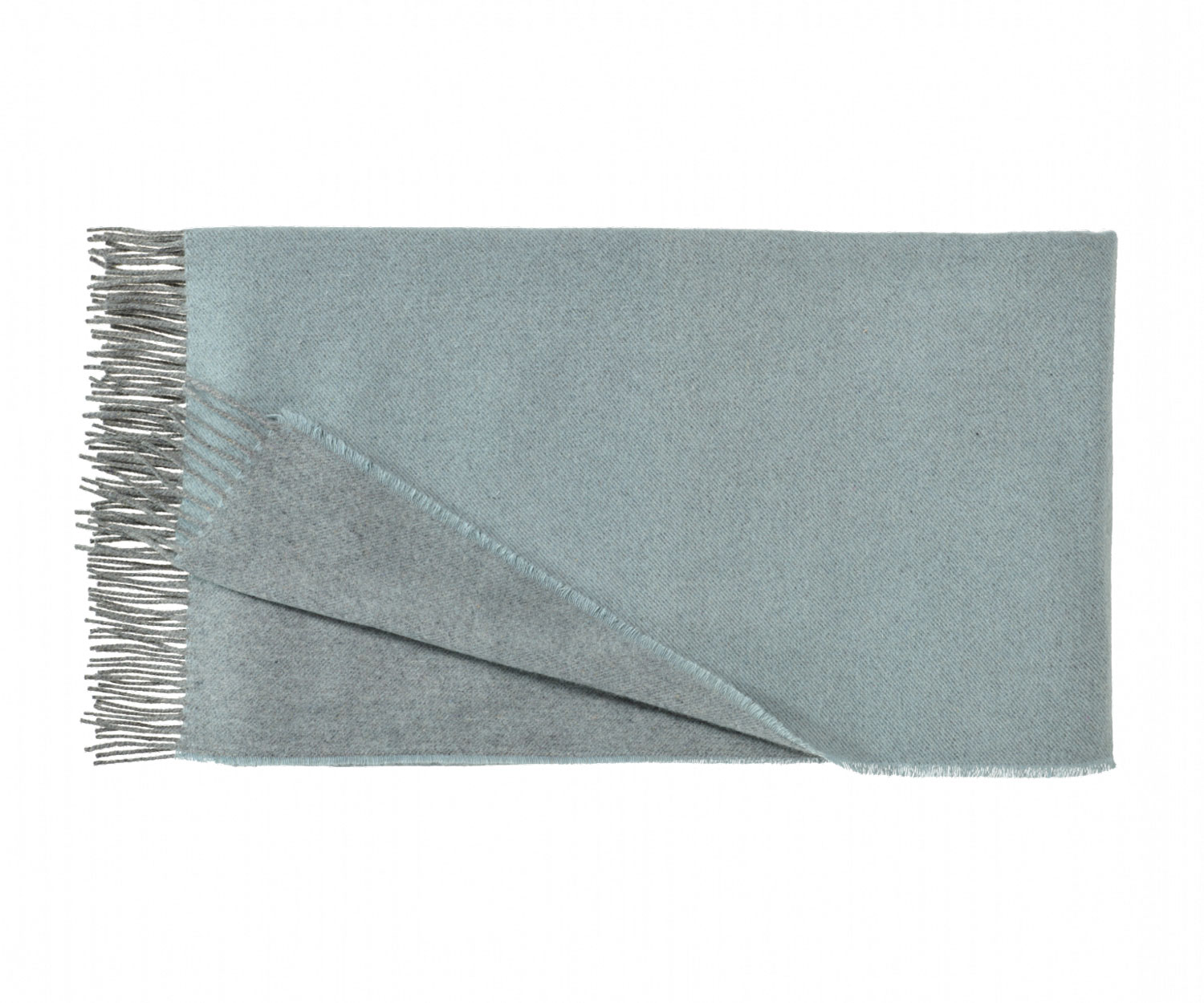 Fischbacher Kaschmirplaid ASPEN col. 449 türkis/grau