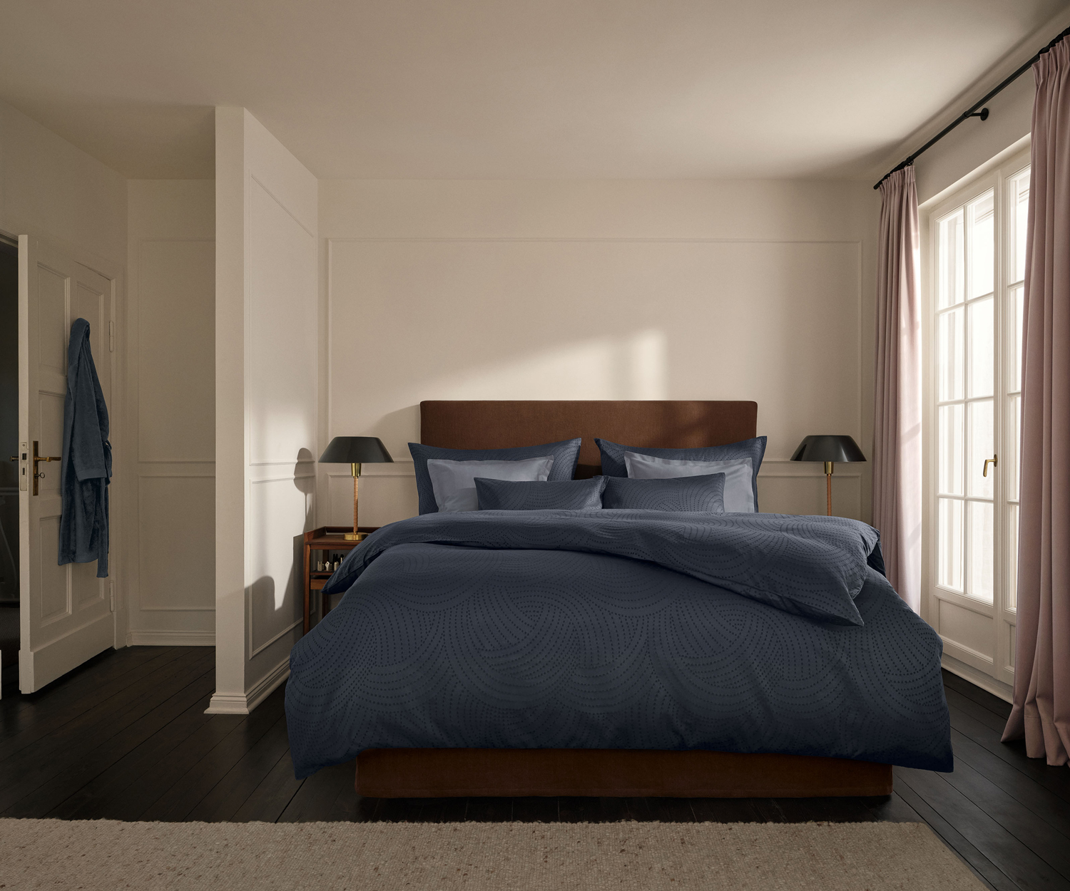 Schlossberg Bettwäsche YAEL bleu Jacquard Deluxe