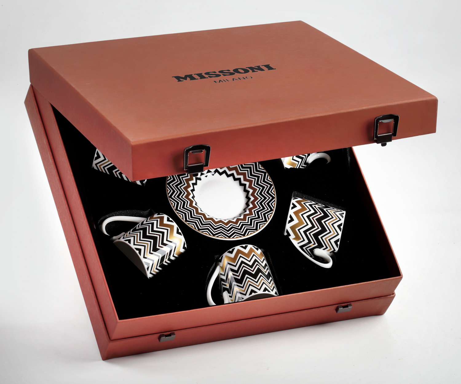 Missoni Zig Zag gold Espressotassen 6er-Set im Geschenkkarton