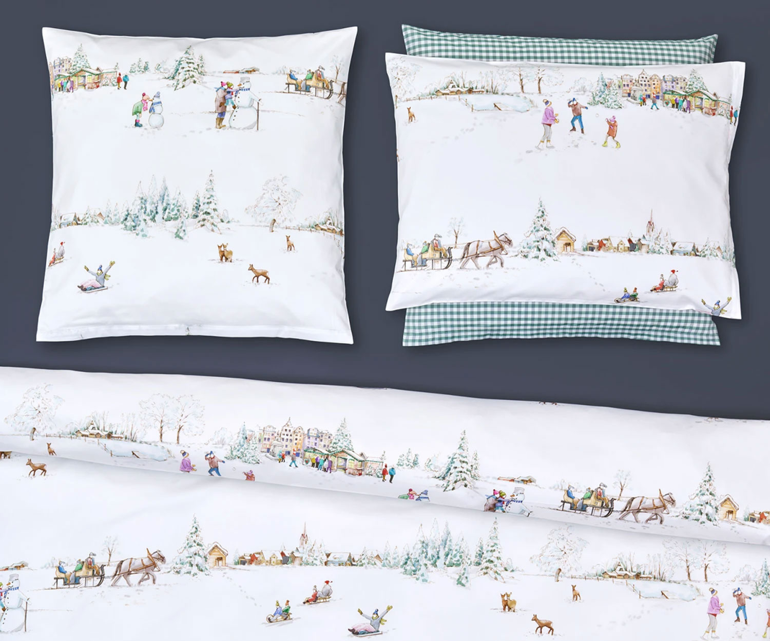 Fischbacher_Bettwaesche_Set_Winterwonderland Fischbacher WINTERWONDERLAND Bettwäsche - Satin