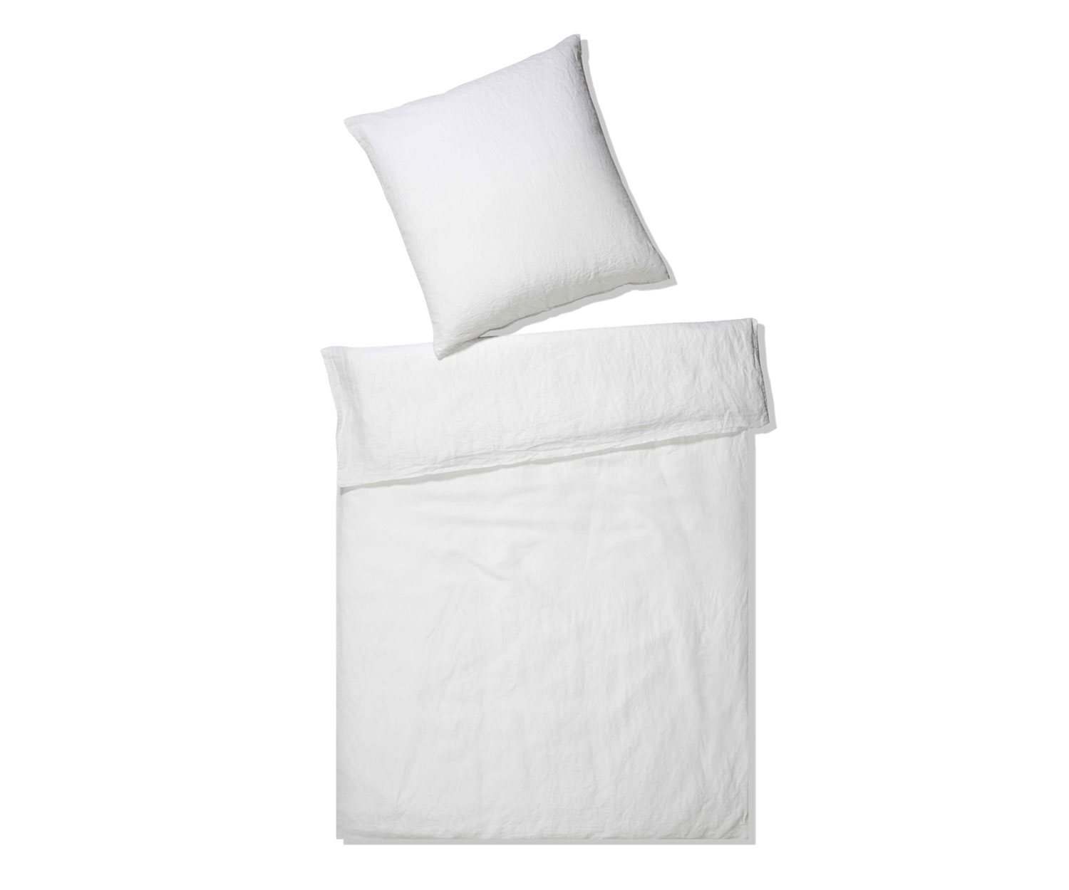 Elegante BREEZE Bettwäsche Halbleinen - weiss