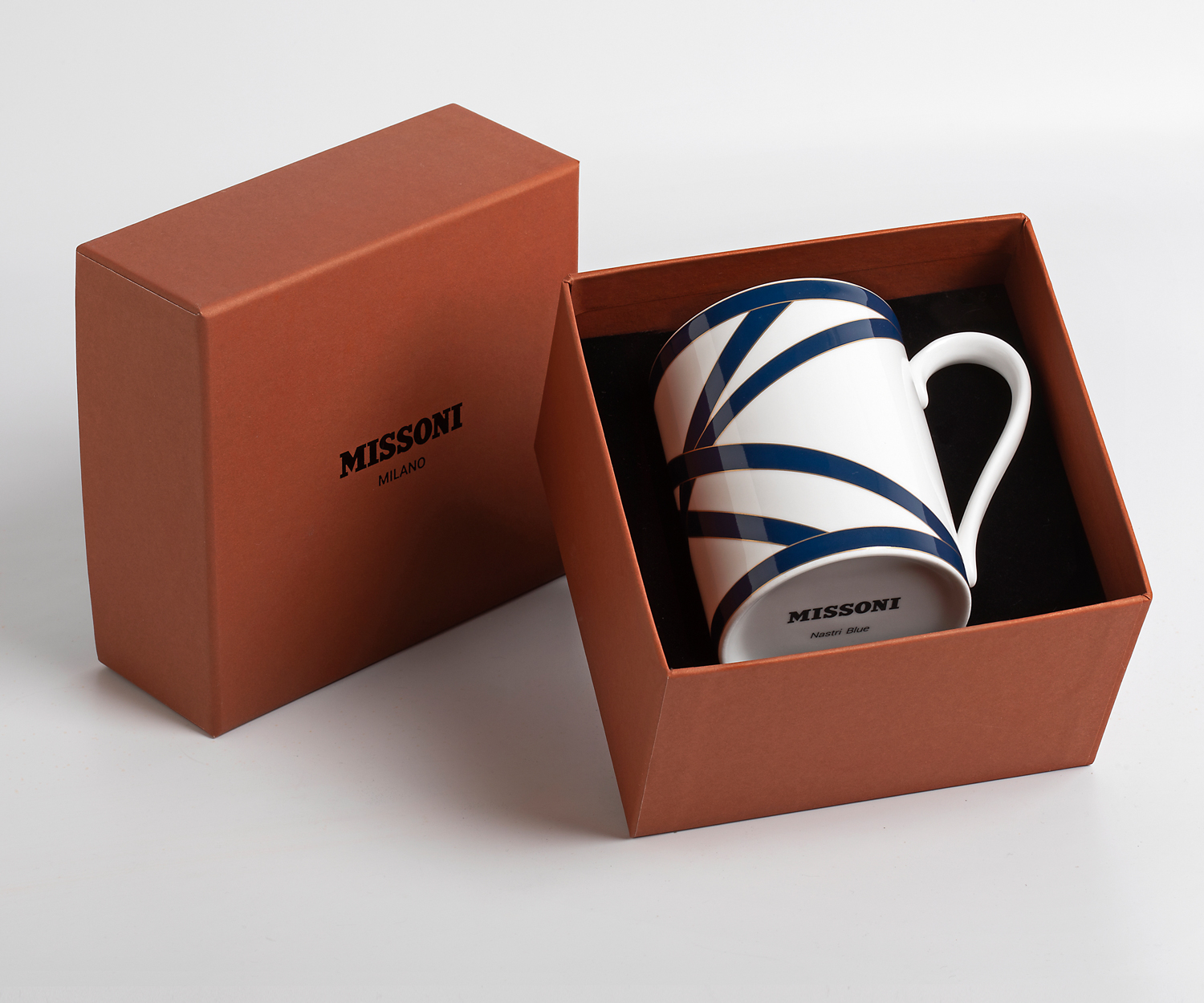 Missoni NASTRI Blue Henkelbecher Porzellan