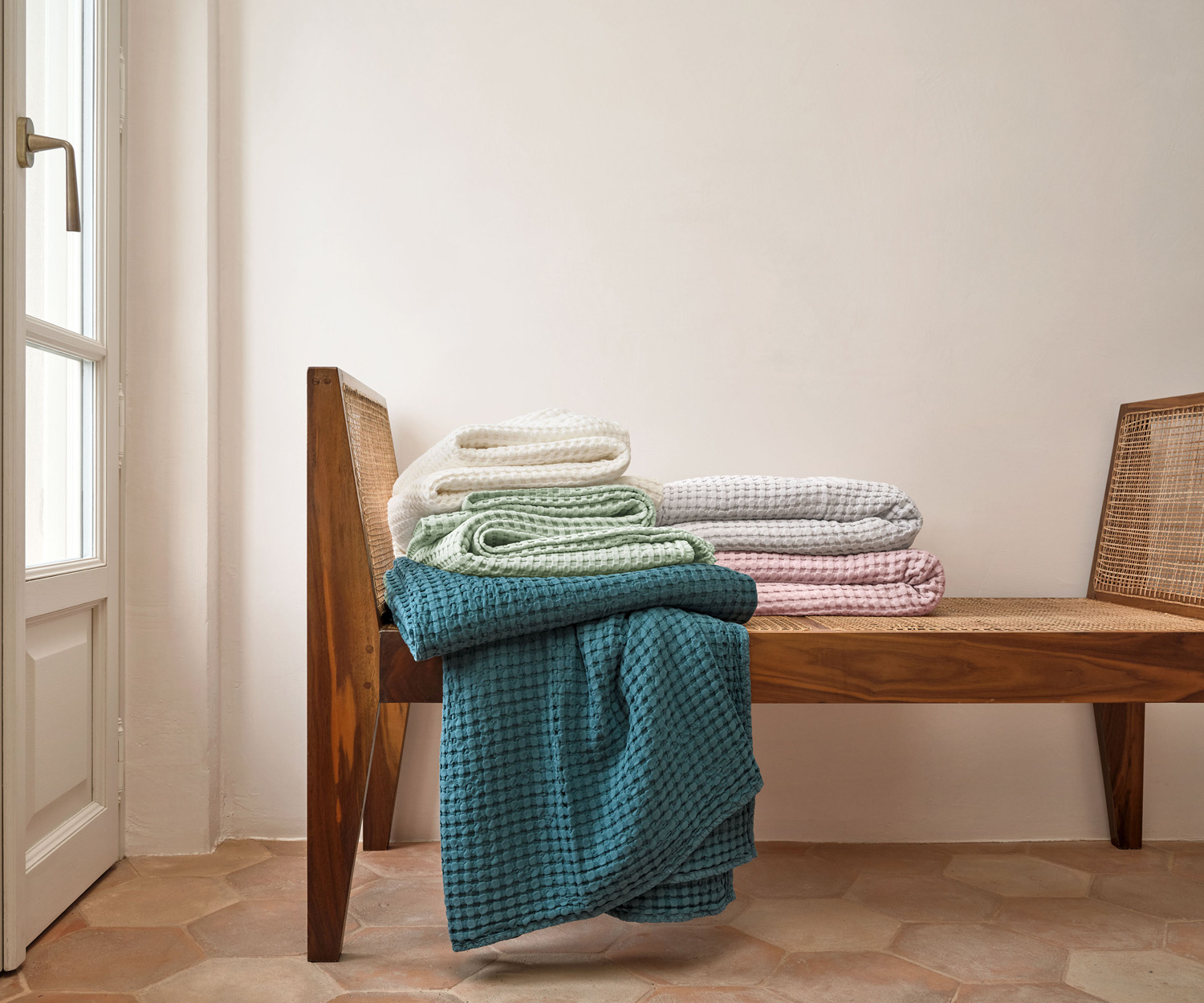 Schlossberg Plaid STAY Baumwolle in 5 Farben | 180 x 250 cm | spring