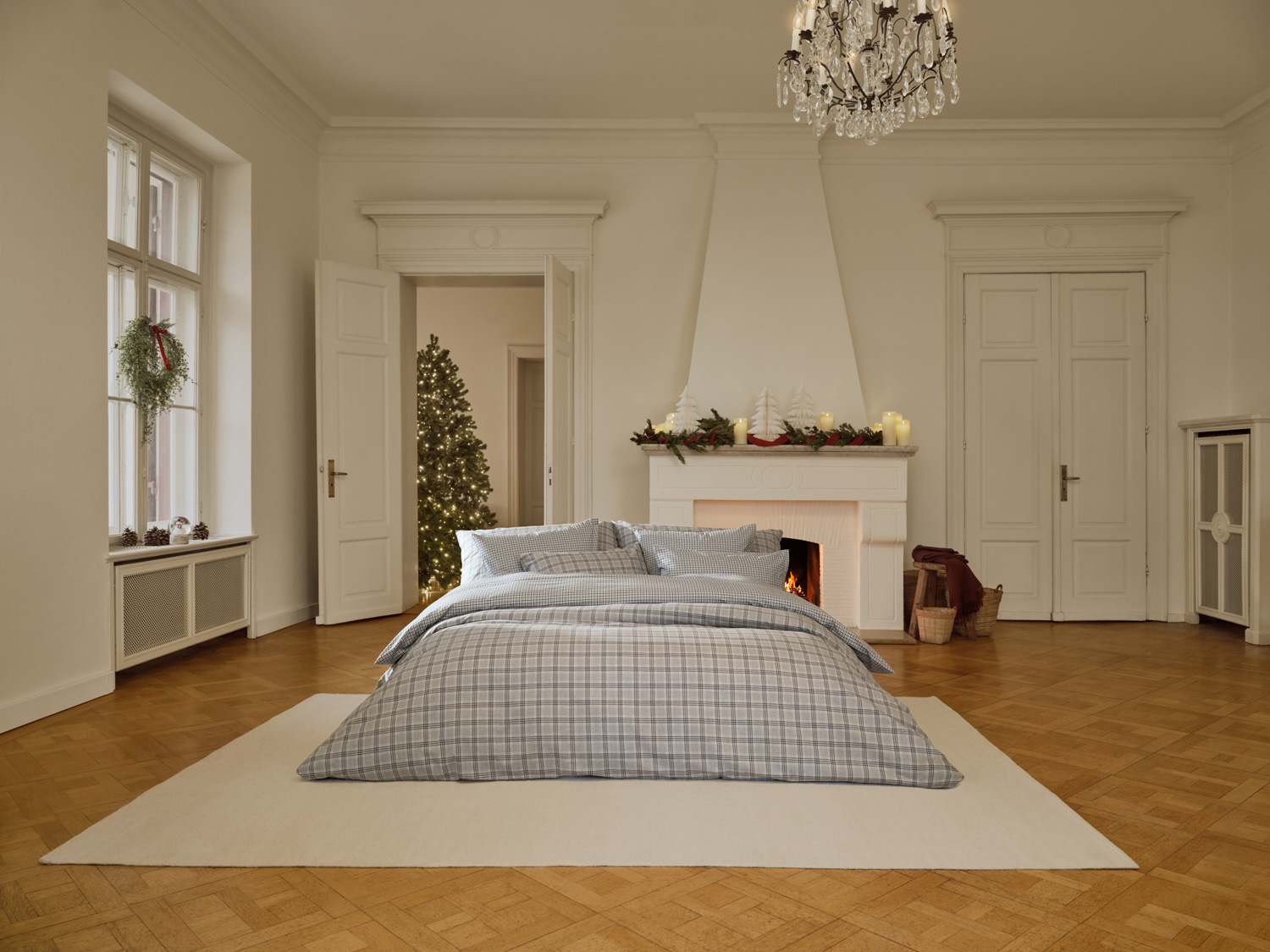 Schlossberg SERINA col. bleu – luxuriöse Flanell-Bettwäsche für kalte Nächte