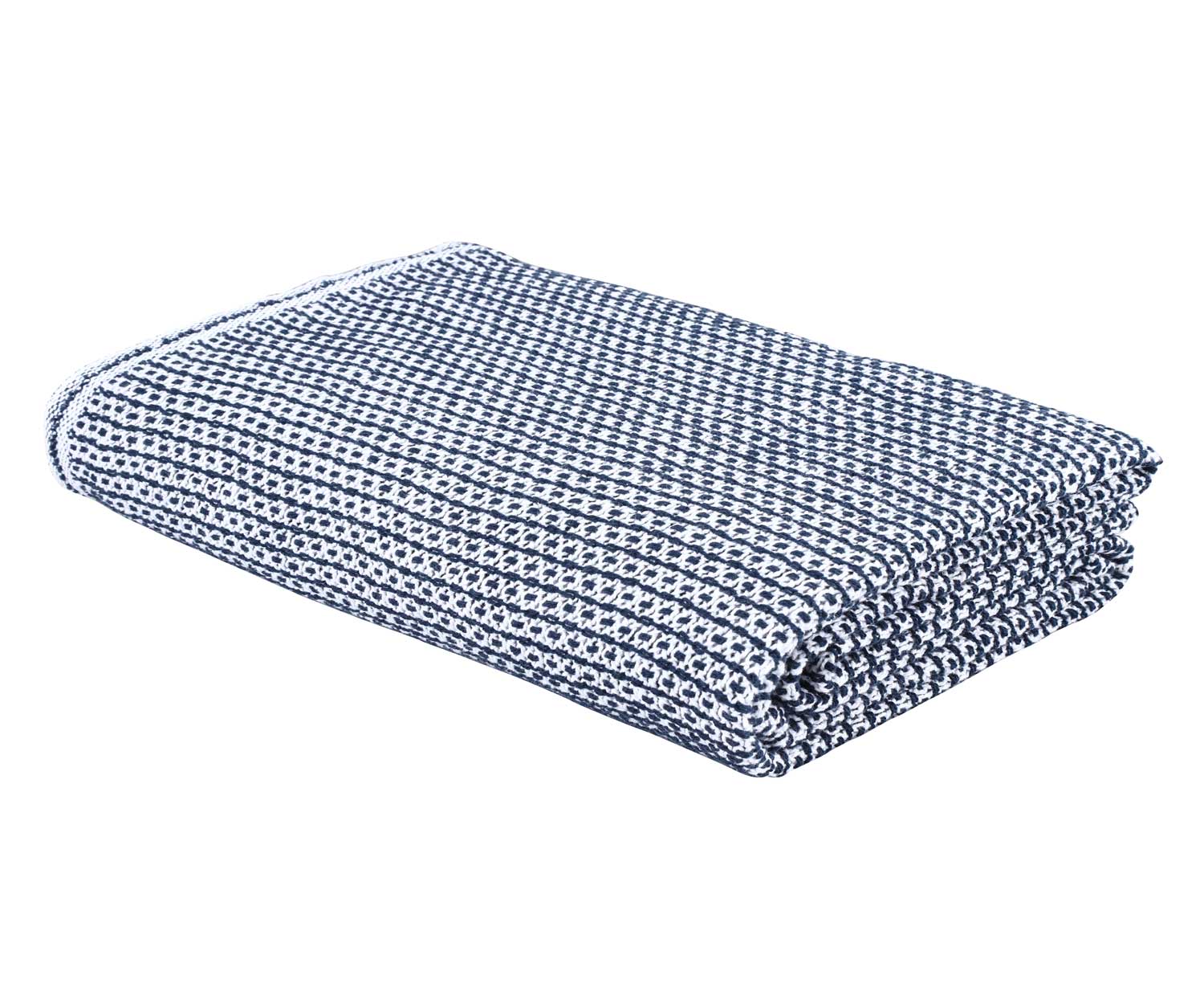 Decke Ascona col. weiss/navy│Eskimo