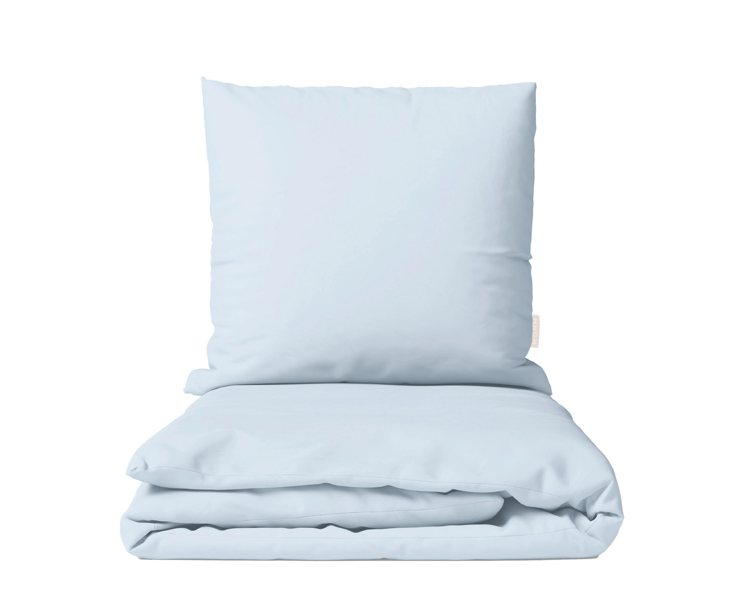 MOMM Organic Satin Uni Bettwäsche - hellblau