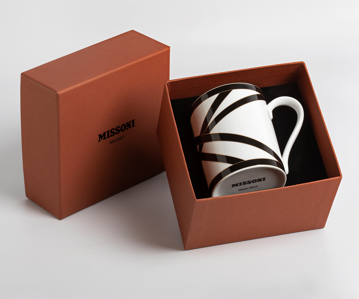 Missoni NASTRI Black Henkelbecher Porzellan