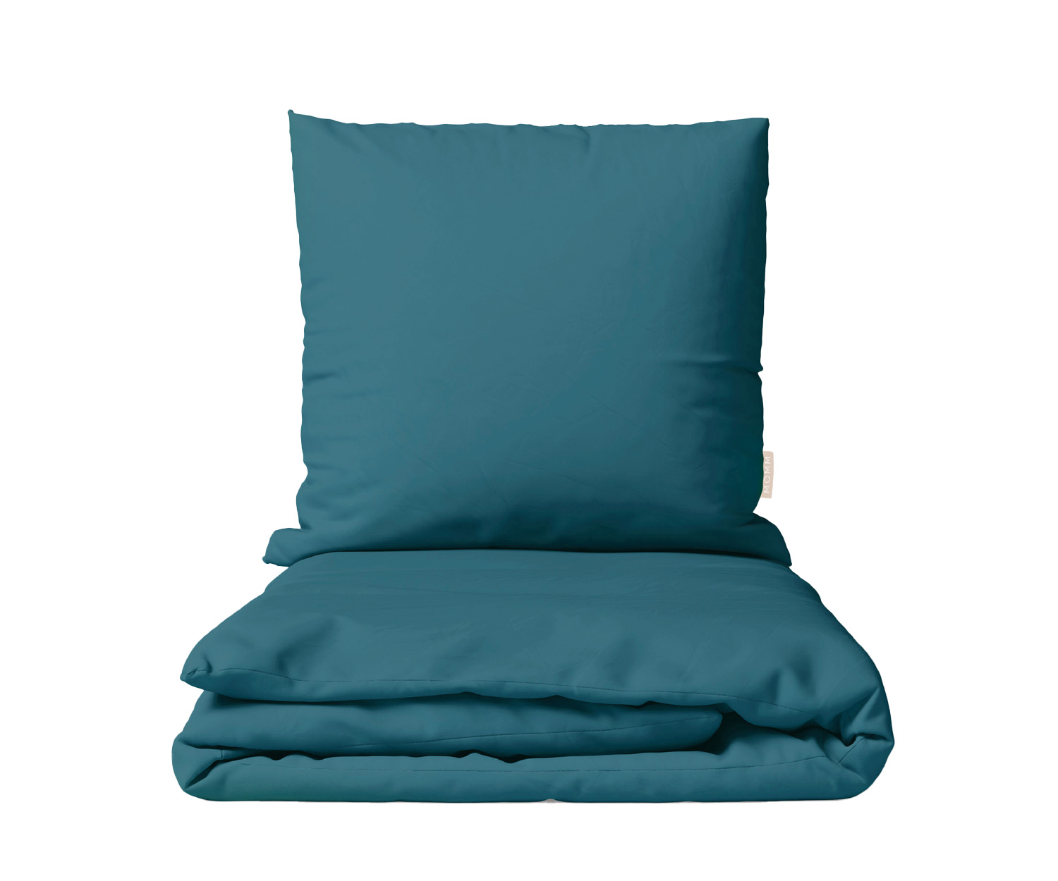 MOMM Organic Satin Uni Bettwäsche - petrol