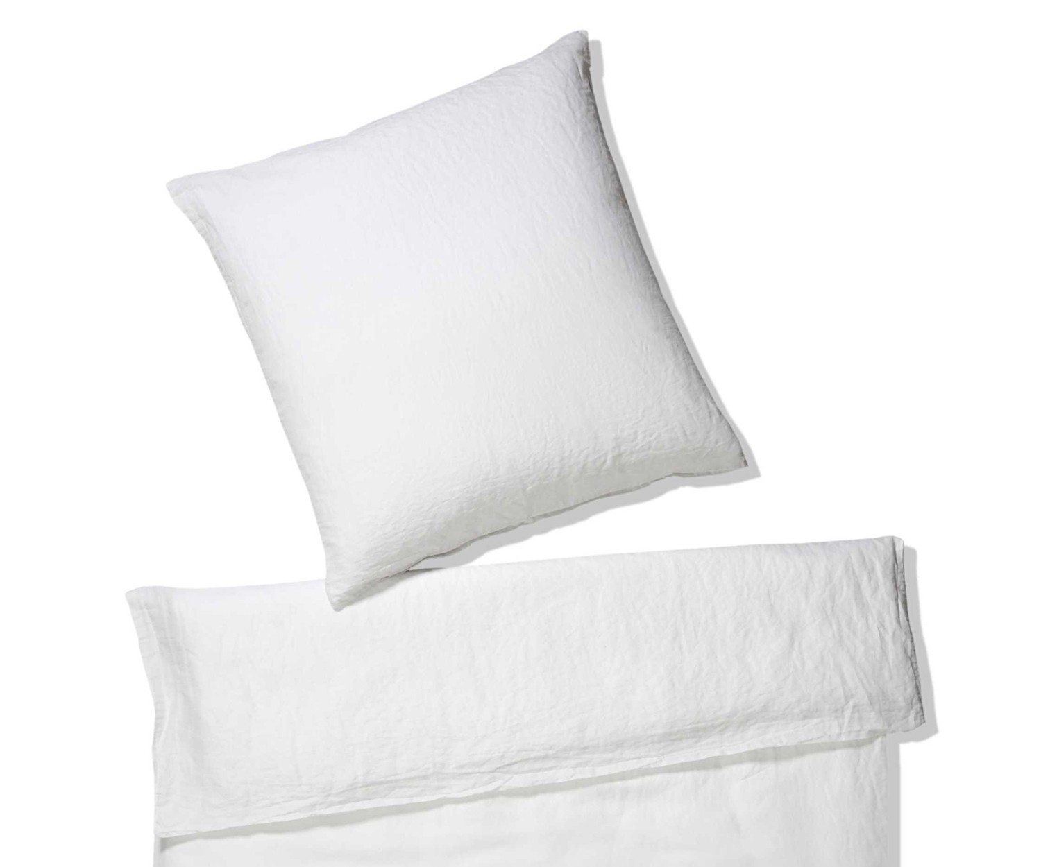 Elegante BREEZE Bettwäsche Halbleinen - weiss