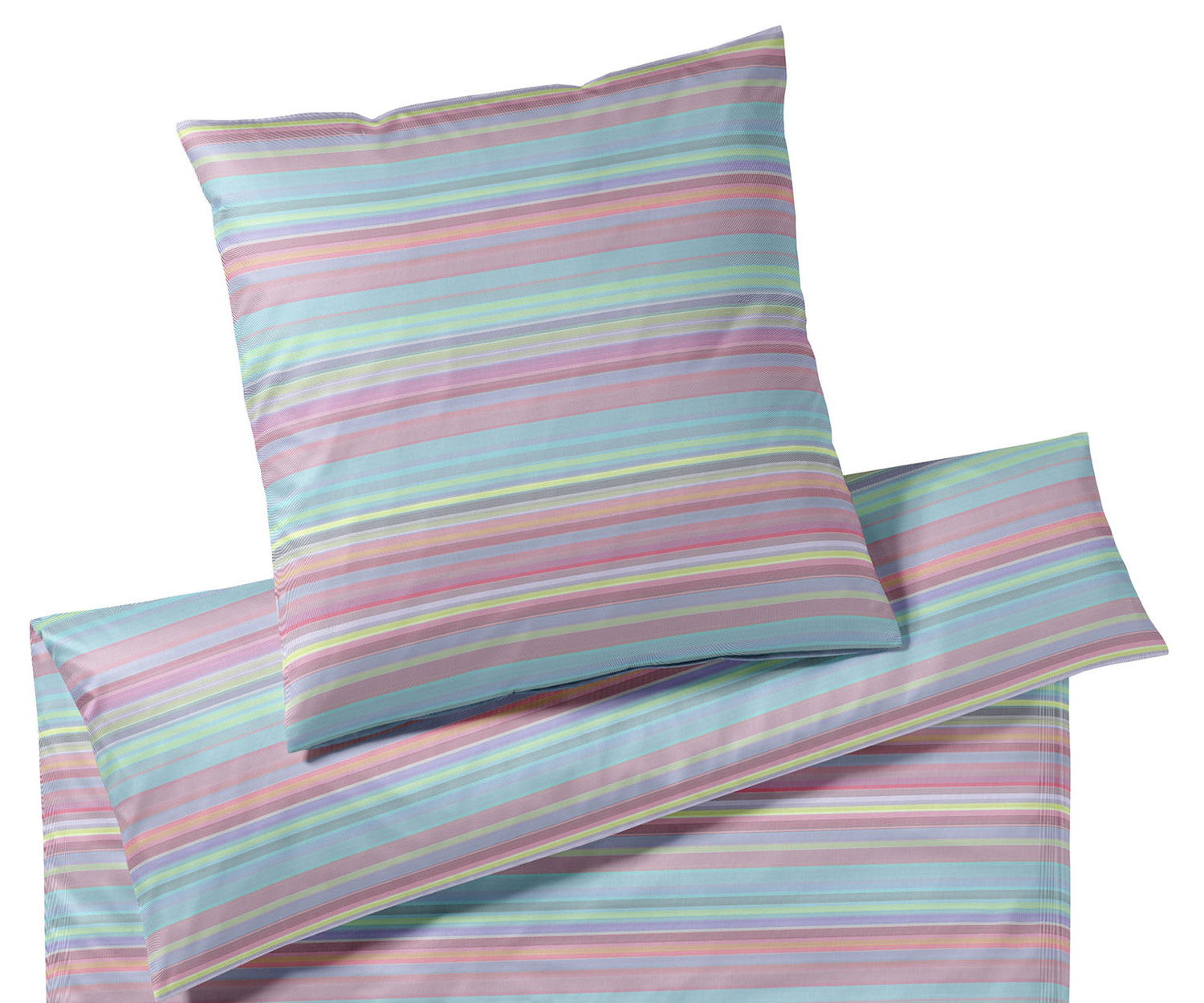 Elegante FACET Bettwäsche Flieder Pink gestreift