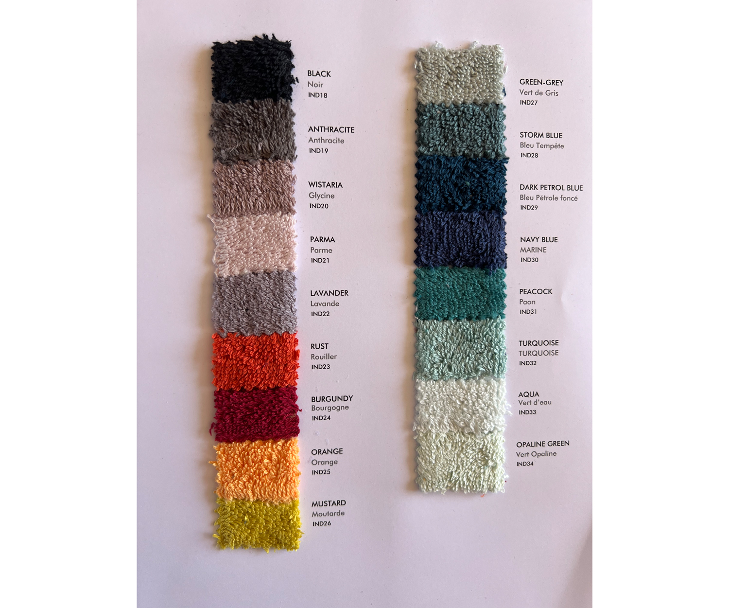 Aigredoux-Handtuch-Farbkarte-1 Farbkarte 2