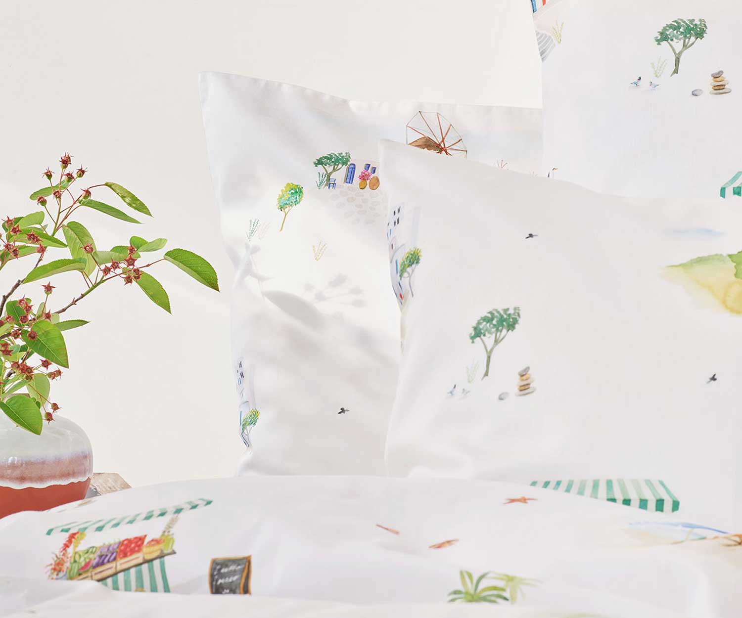 schlossberg-bettwaesche-siesta-kissen Schlossberg Siesta blanc Bettwäsche - Satin