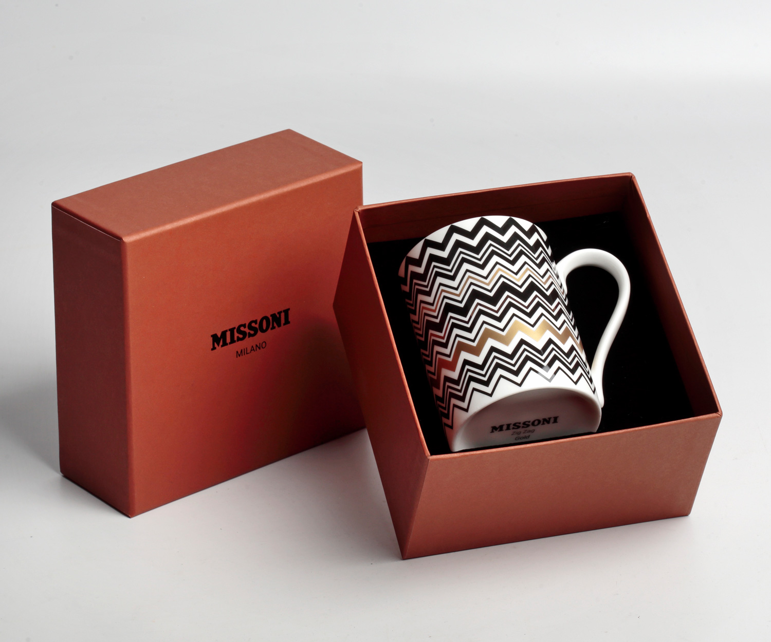 Missoni Zig Zag gold Henkelbecher Porzellan