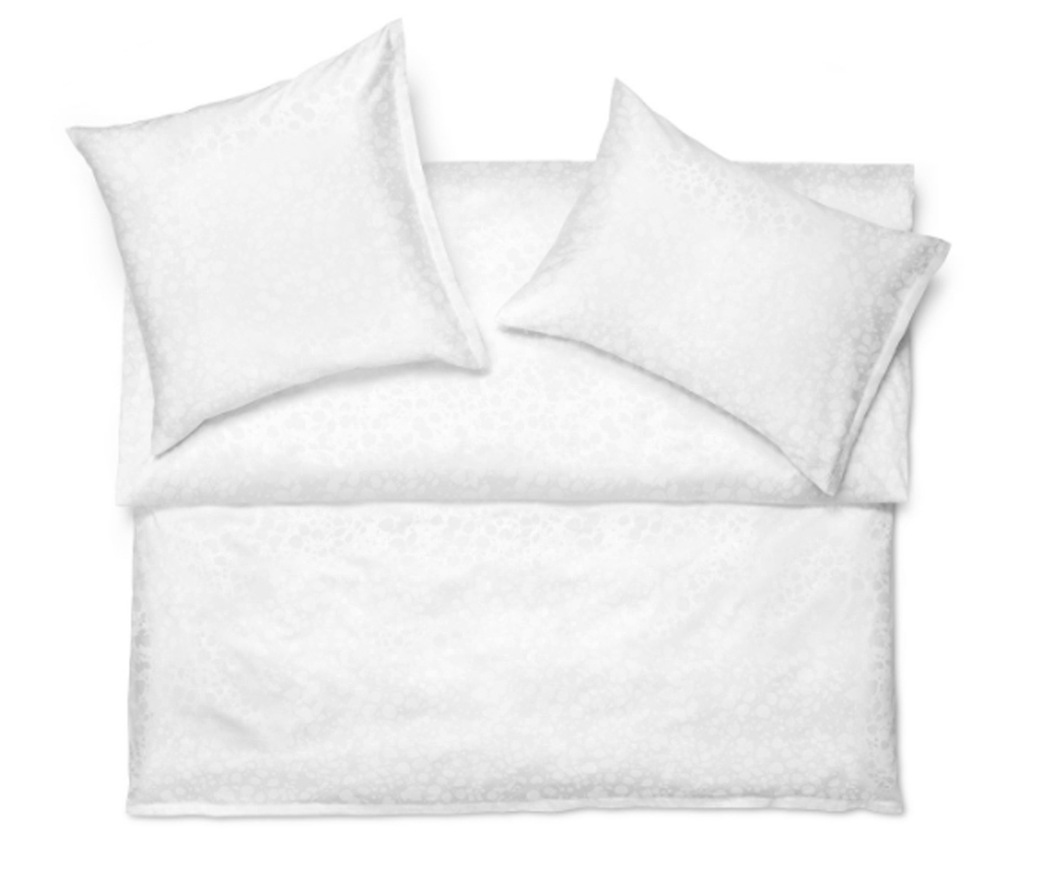 Schlossberg Bettwäsche JARDIN - Satin weiss mit floralem Muster