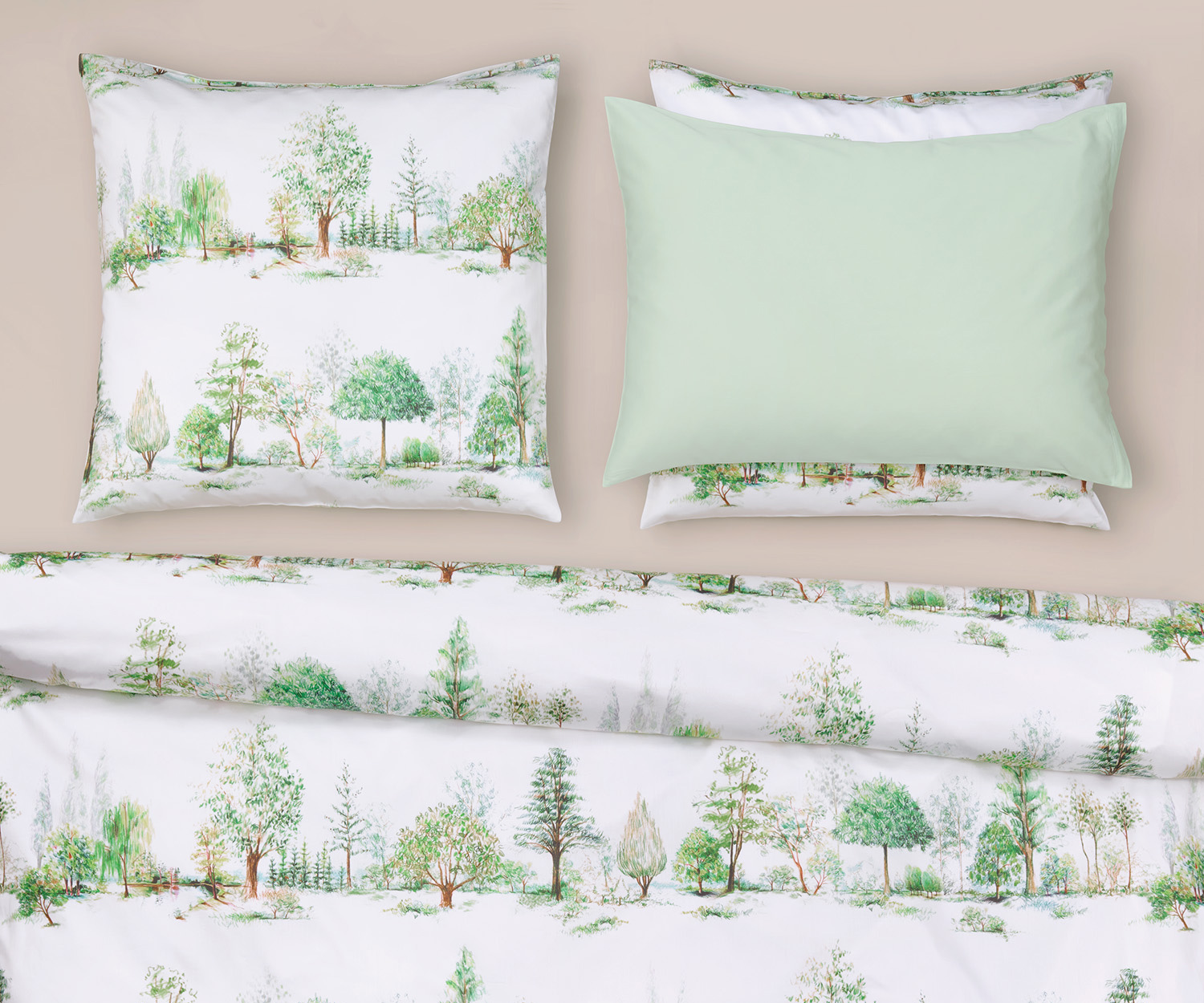 Fischbacher-Bettwaesche-E29-trees Fischbacher Bettwäsche TREES Satin