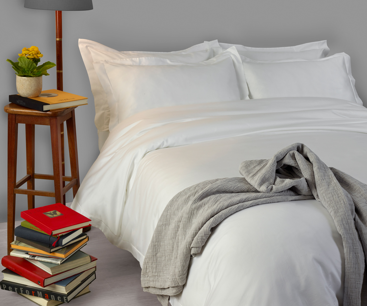 Amalia-ACL45033-solid Amalia SUAVE 430TC Bettwäsche in weiss