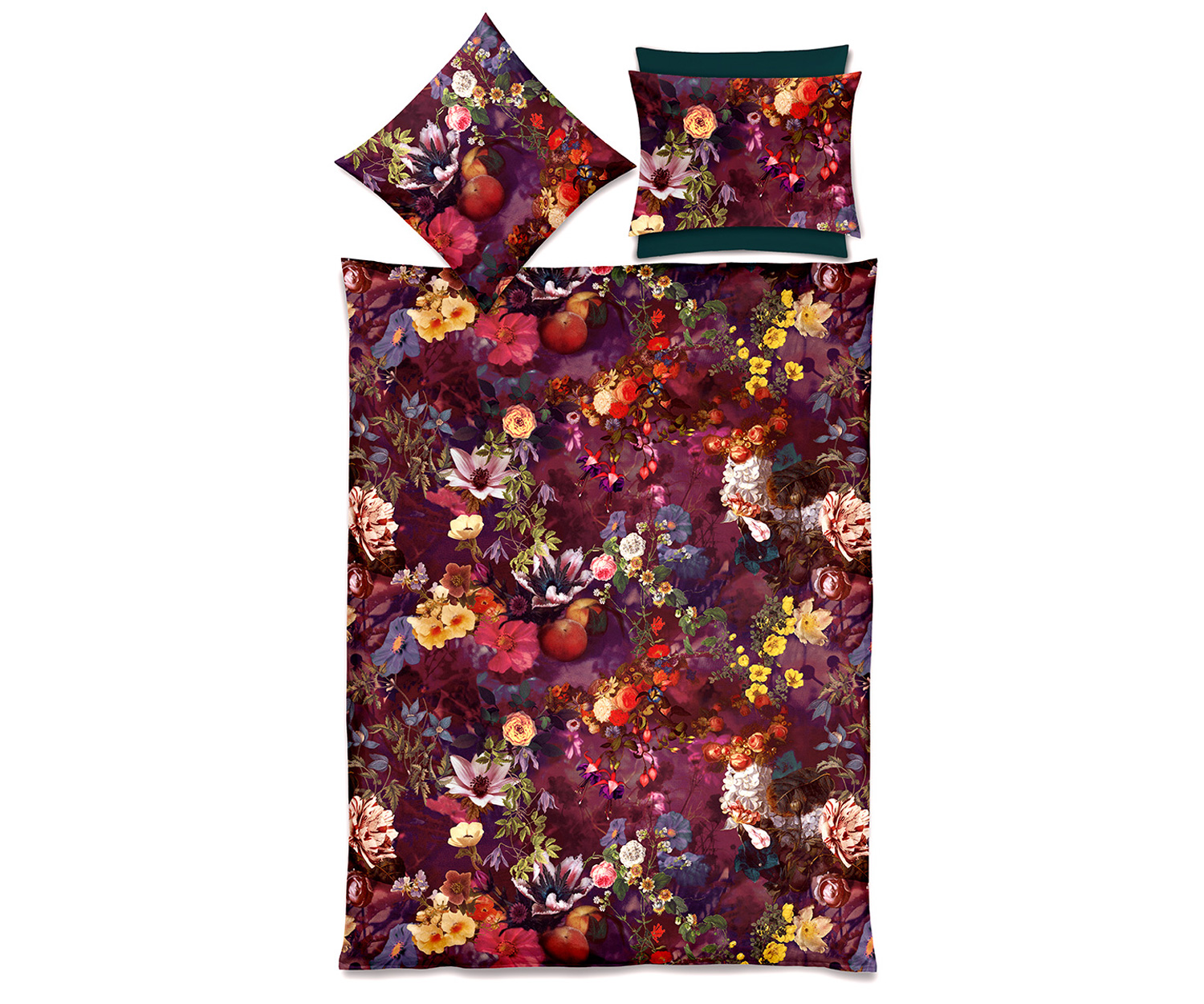 Fischbacher Bettwäsche SATIN EUPHORIC – Florale Opulenz für luxuriöse Schlafräume