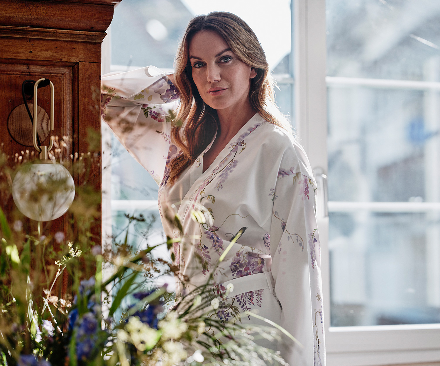 Fischbacher Hausmantel PURPLE RAIN Kimono