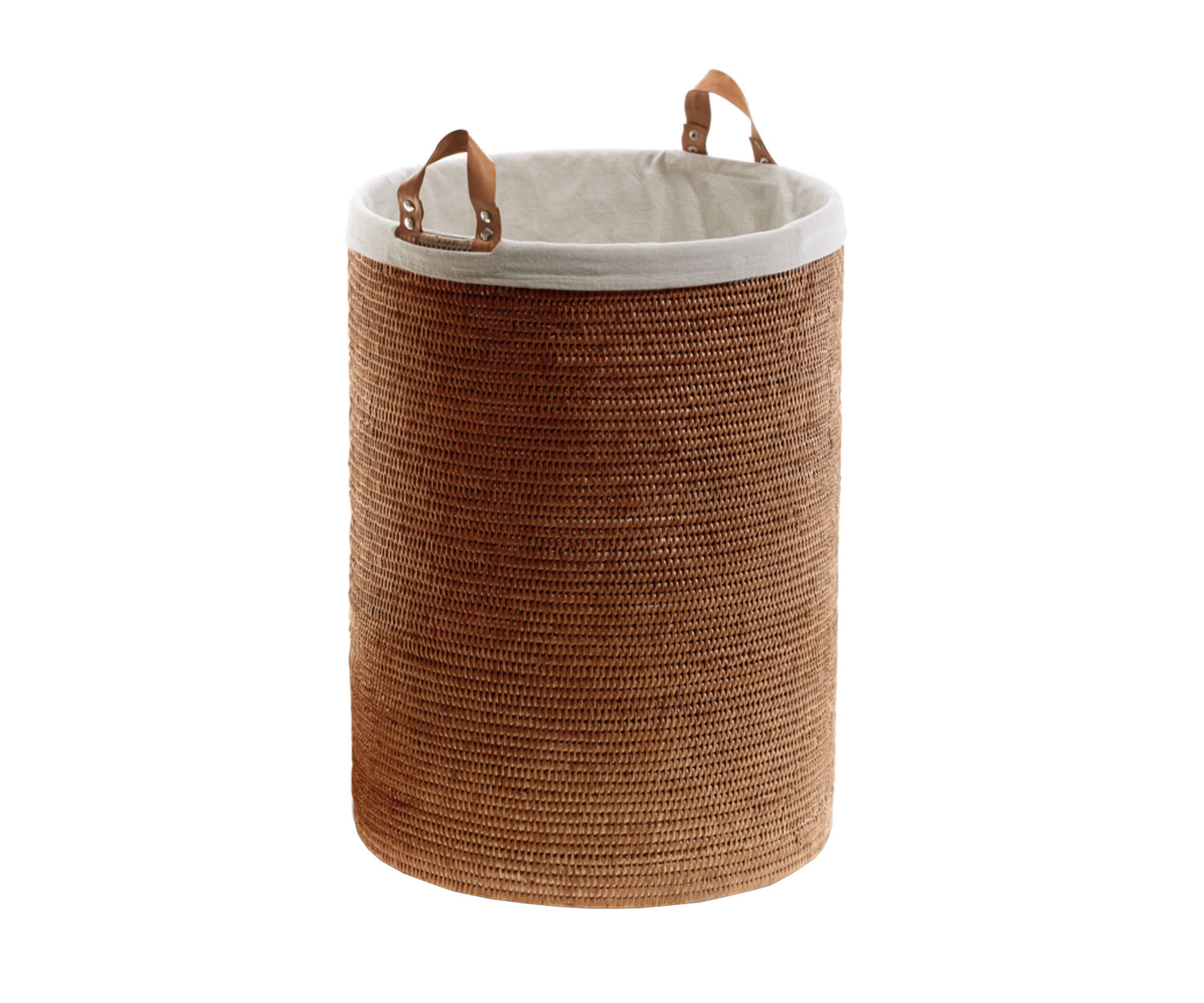 DECOR WALTHER Wäschebehälter in Rattan dunkel