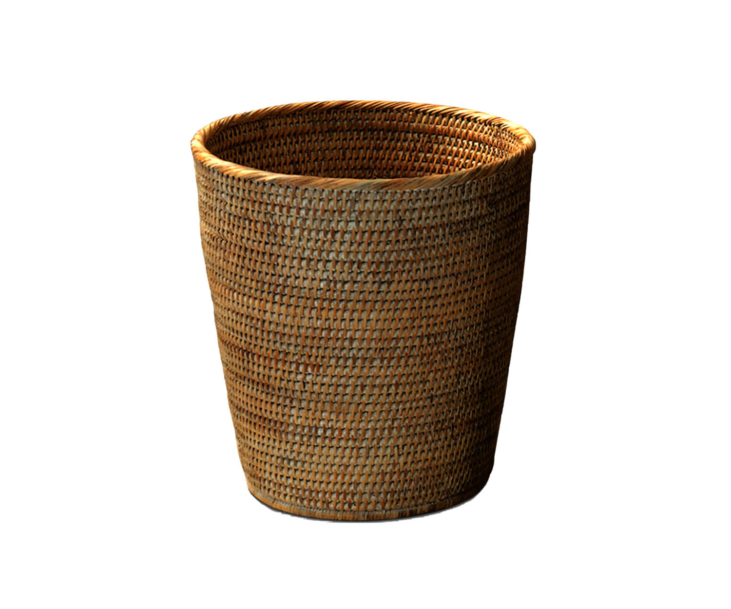 DECOR WALTHER Papierkorb in Rattan dunkel
