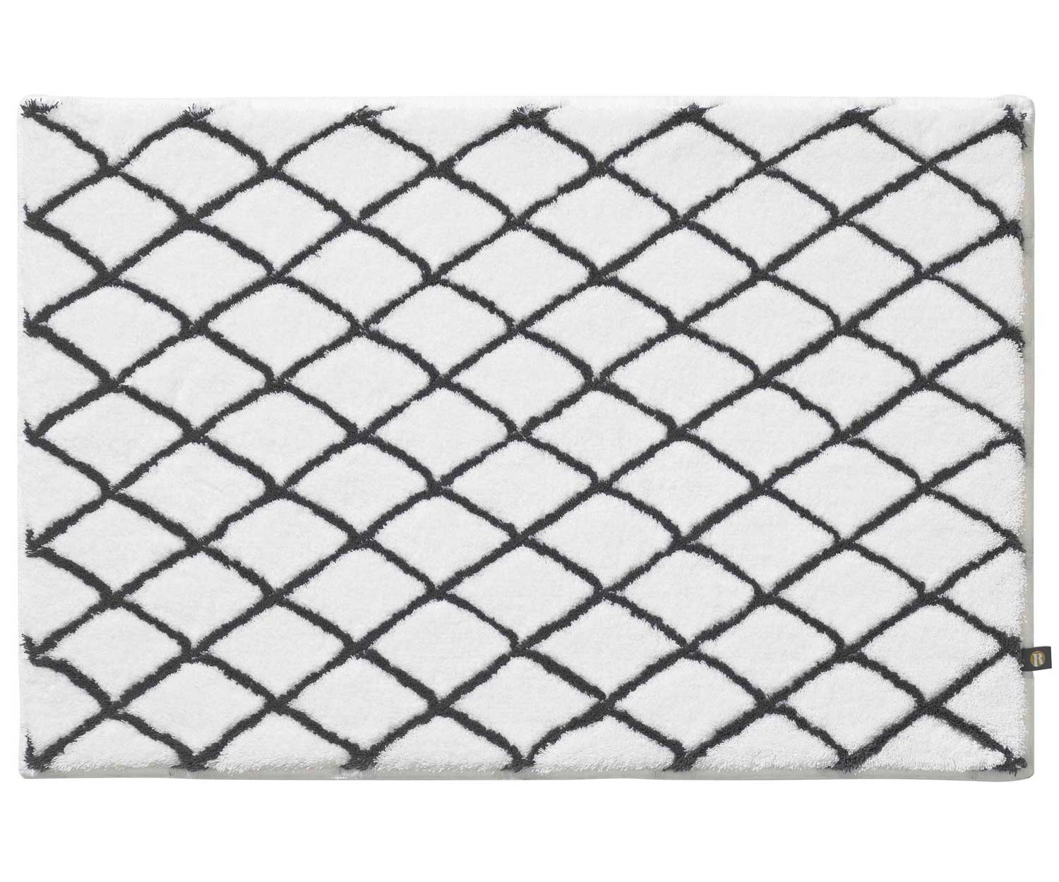 Badteppich RHOM weiss / zink