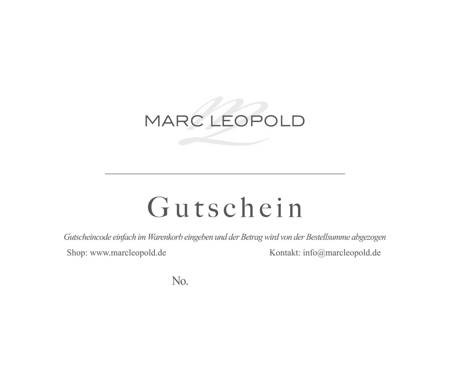 Geschenk Gutschein Marc Leopold