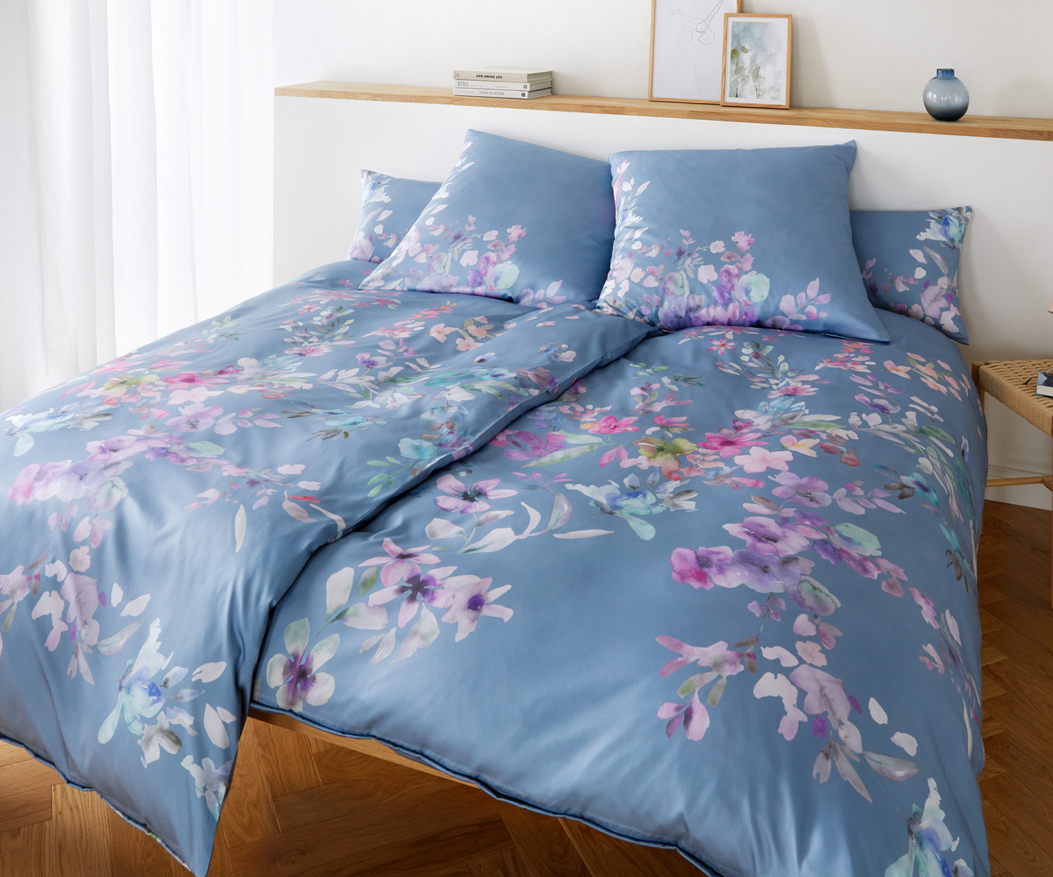 Elegante AMAZING JERSEY Bettwäsche col. Rauchblau