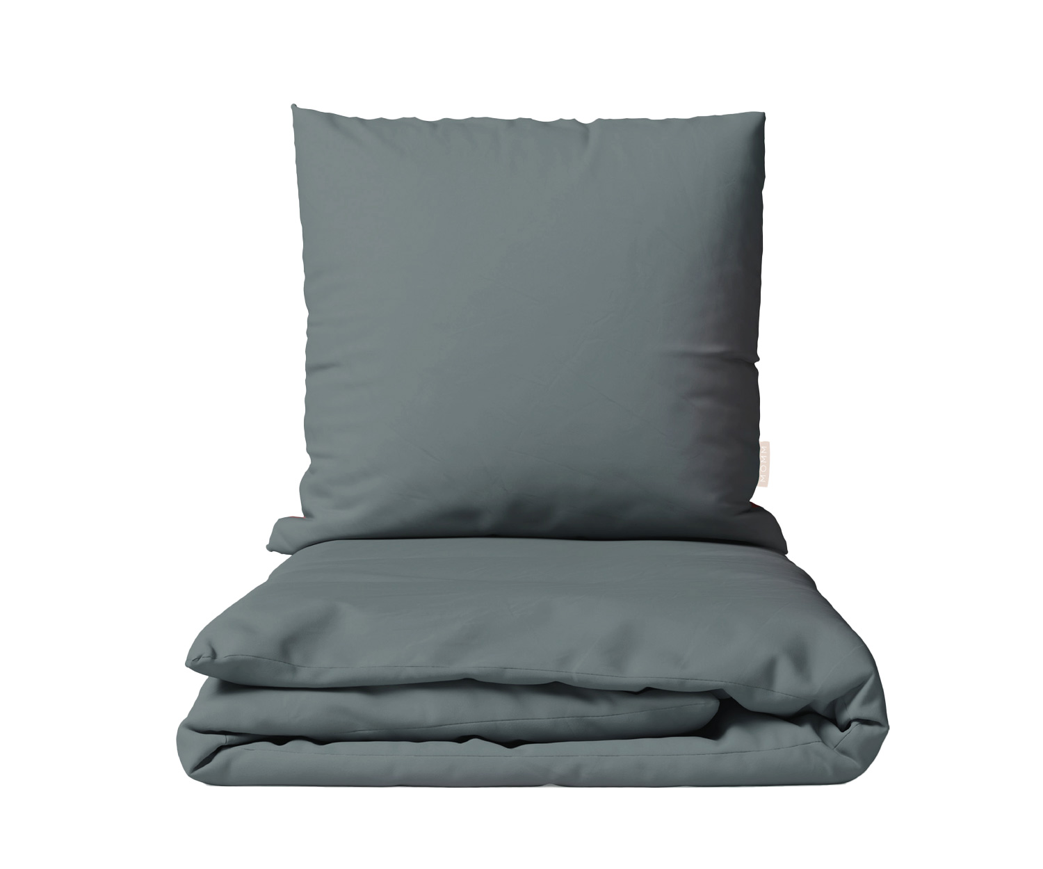 MOMM Organic Satin Uni Bettwäsche - dunkelgrau