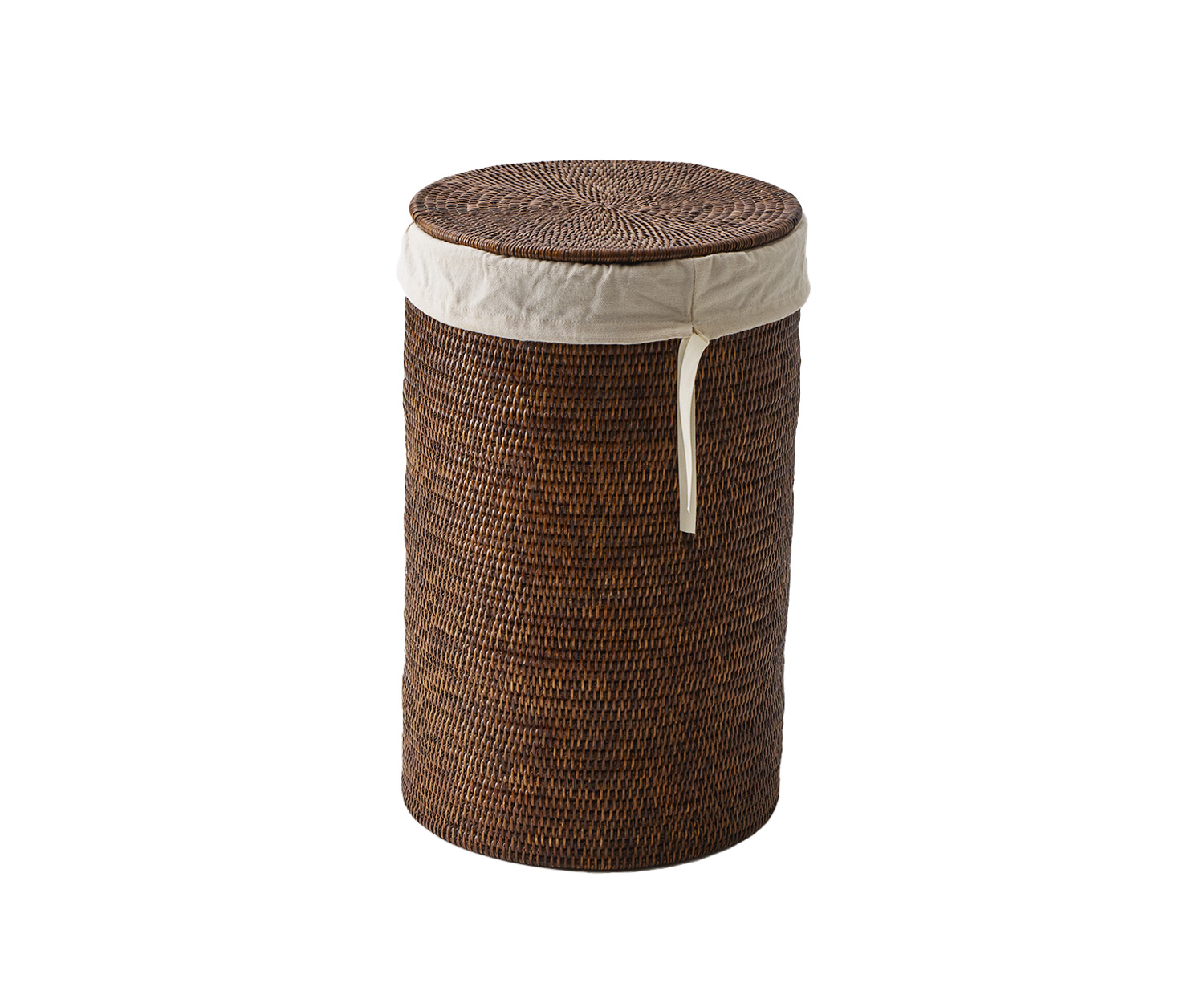 DECOR WALTHER Wäschebehälter in Rattan dunkel