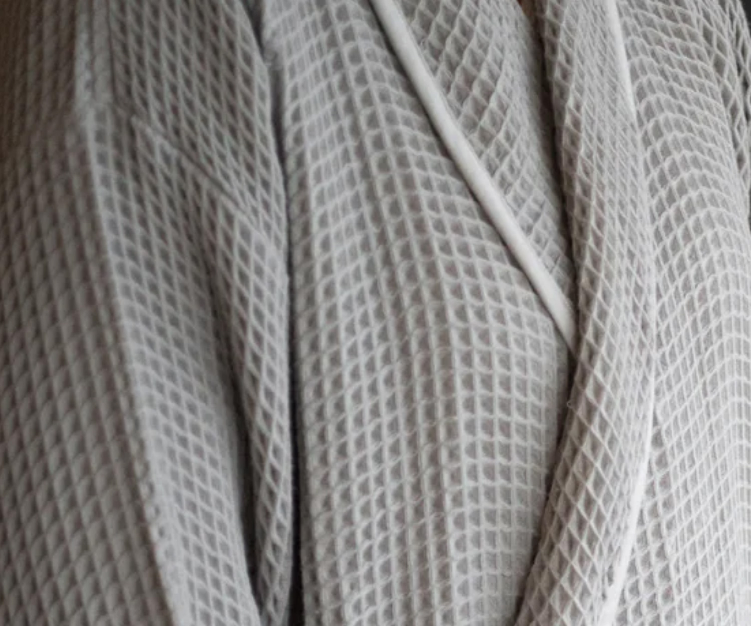 UCHINO leichter Bademantel aus Waffelpikee grey