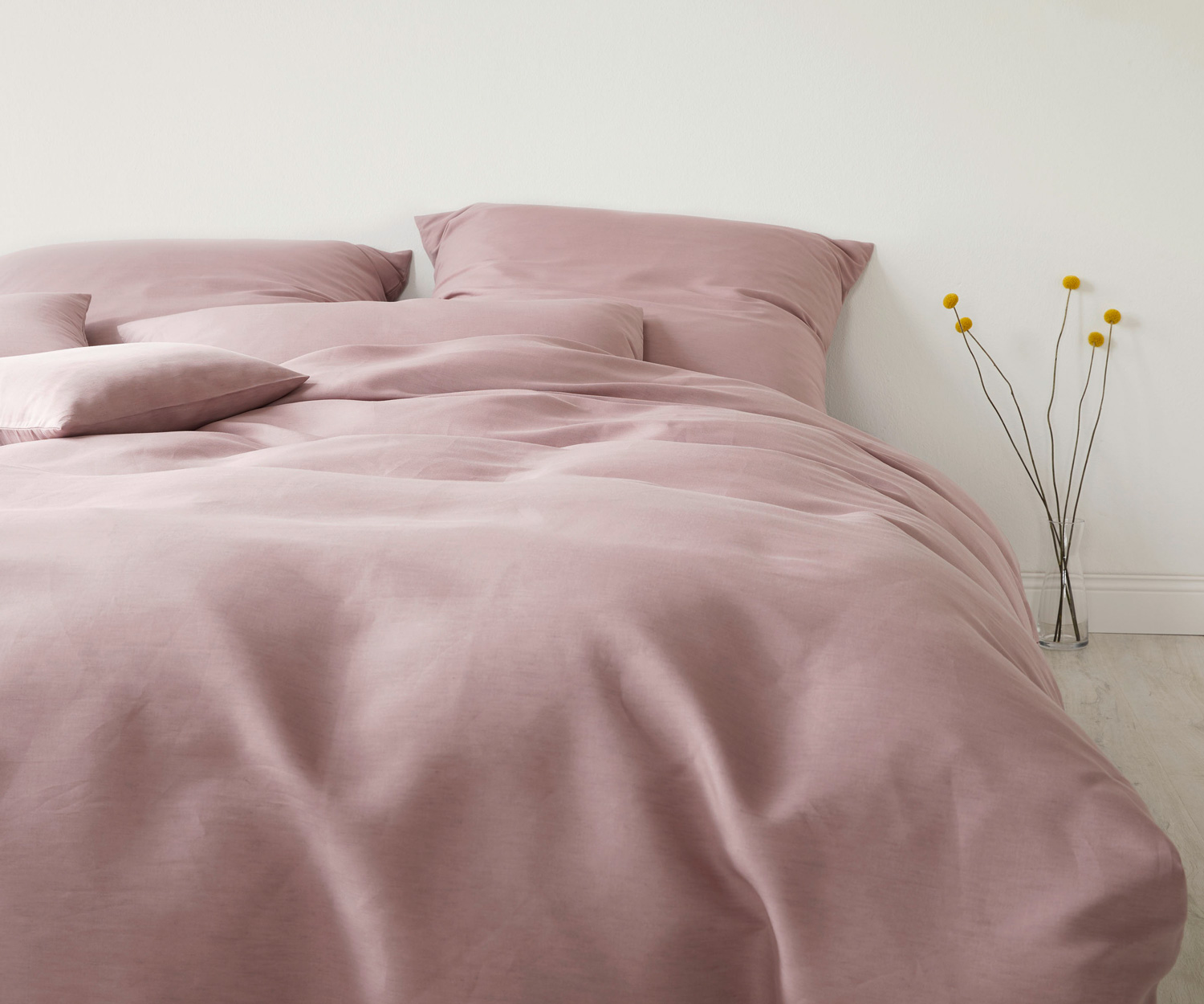 Elegante BREEZE Bettwäsche Halbleinen - blush