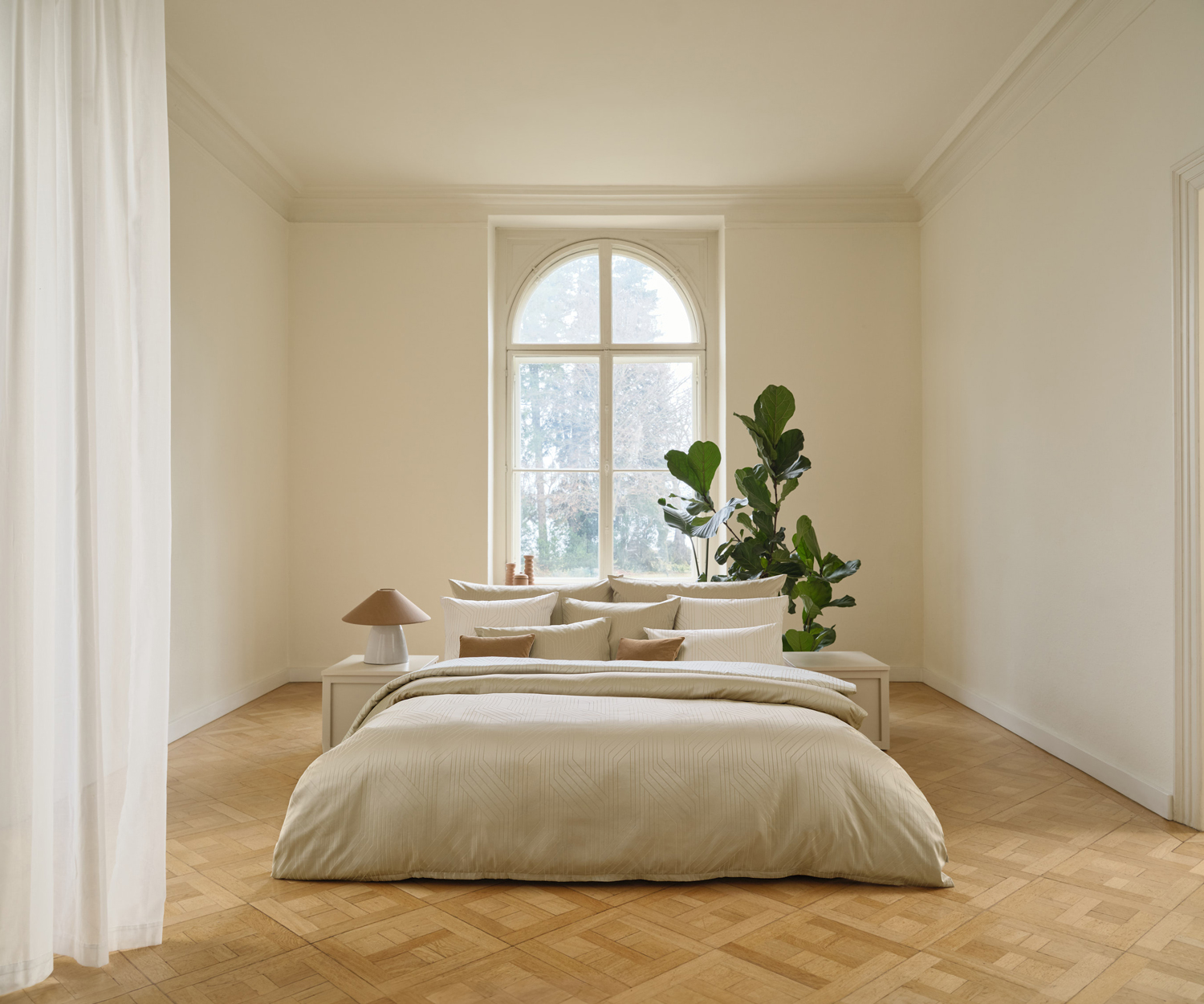 Schlossberg ENNIO col. canne – elegante Jacquard-Bettwäsche aus Baumwolle