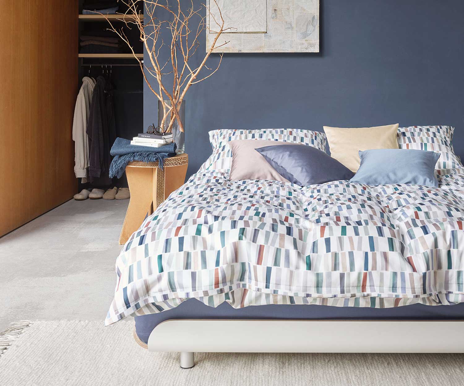 Schlossberg_Bettwaesche_Vito_Lifestyle Schlossberg VITO BLANC Bettwäsche - Satin Noblesse