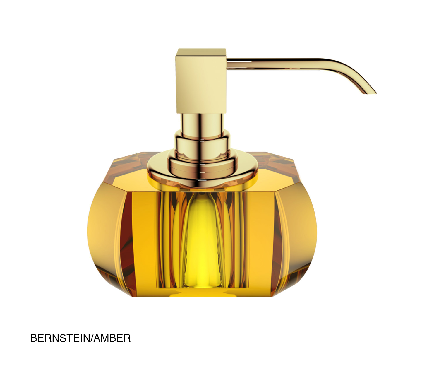 Decor Walther KRISTALL Seifenspender Bernstein/Gold