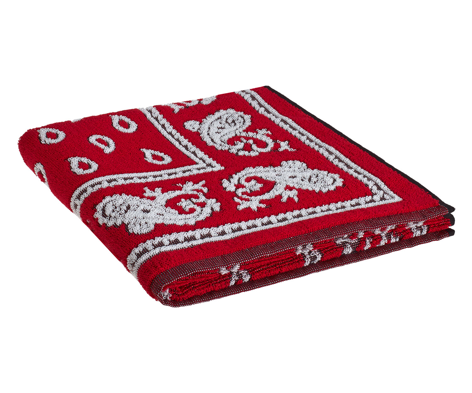 Weseta GLARNERTUCH col. 8401 rot-weiss-schwarz