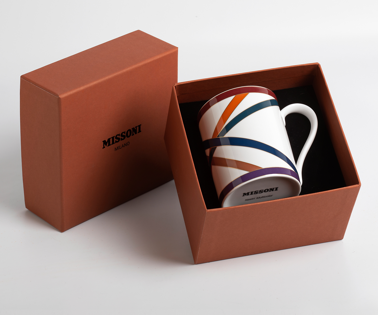 Missoni-Nastri-6 Missoni NASTRI Multicolor Henkelbecher Porzellan