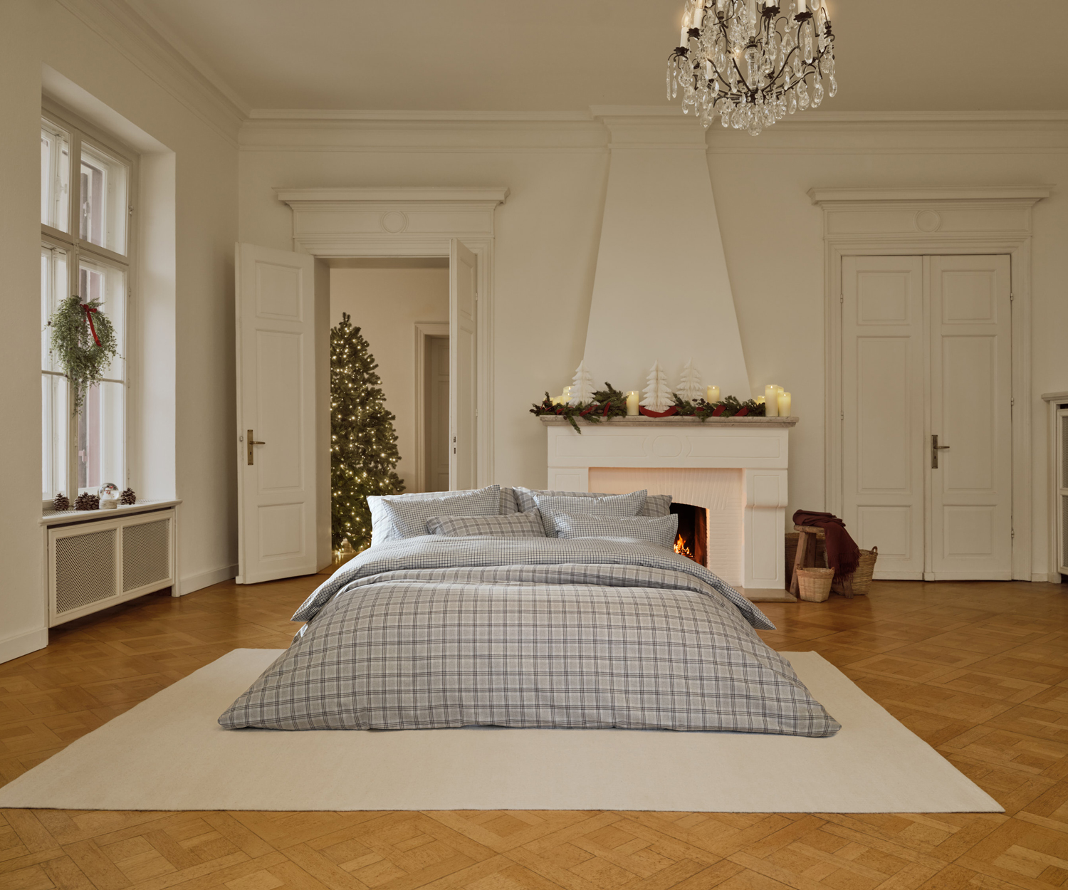 Schlossberg GIAN col. gris – luxuriöse Flanell-Bettwäsche für kalte Nächte