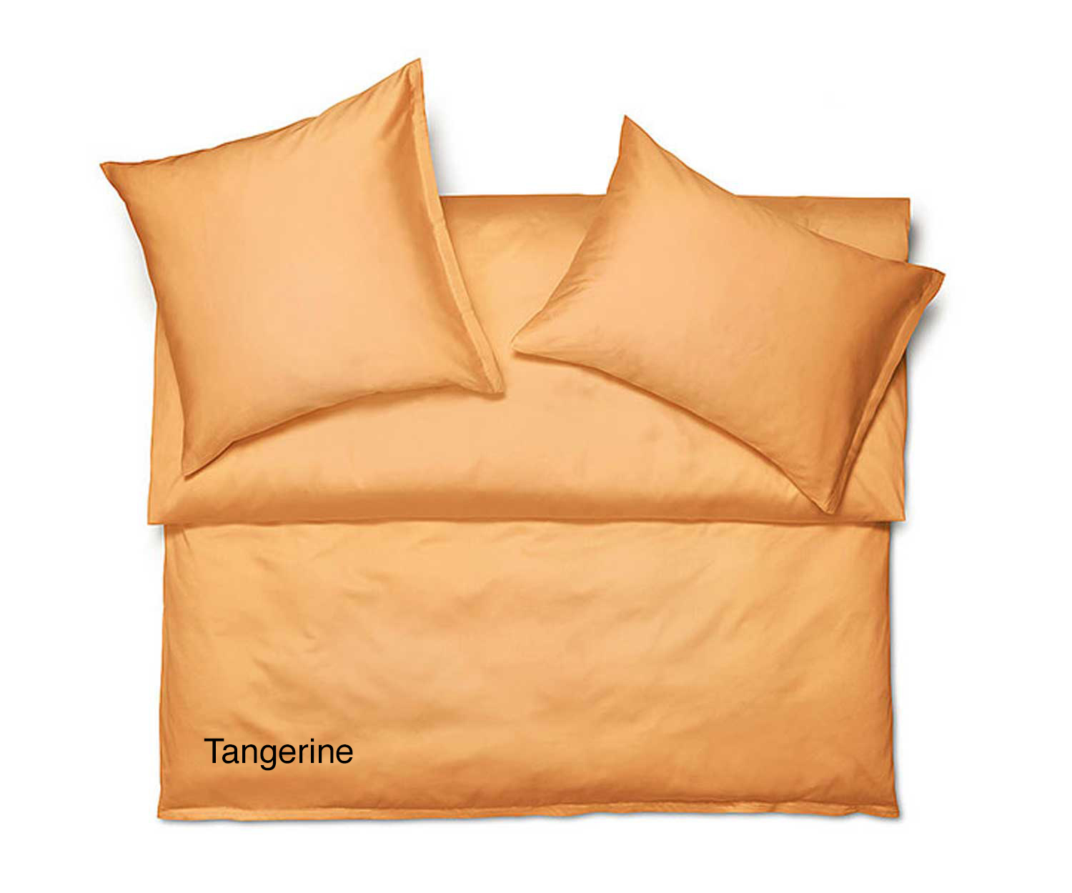 Schlossberg Betttücher SATIN UNI col. Tangerine