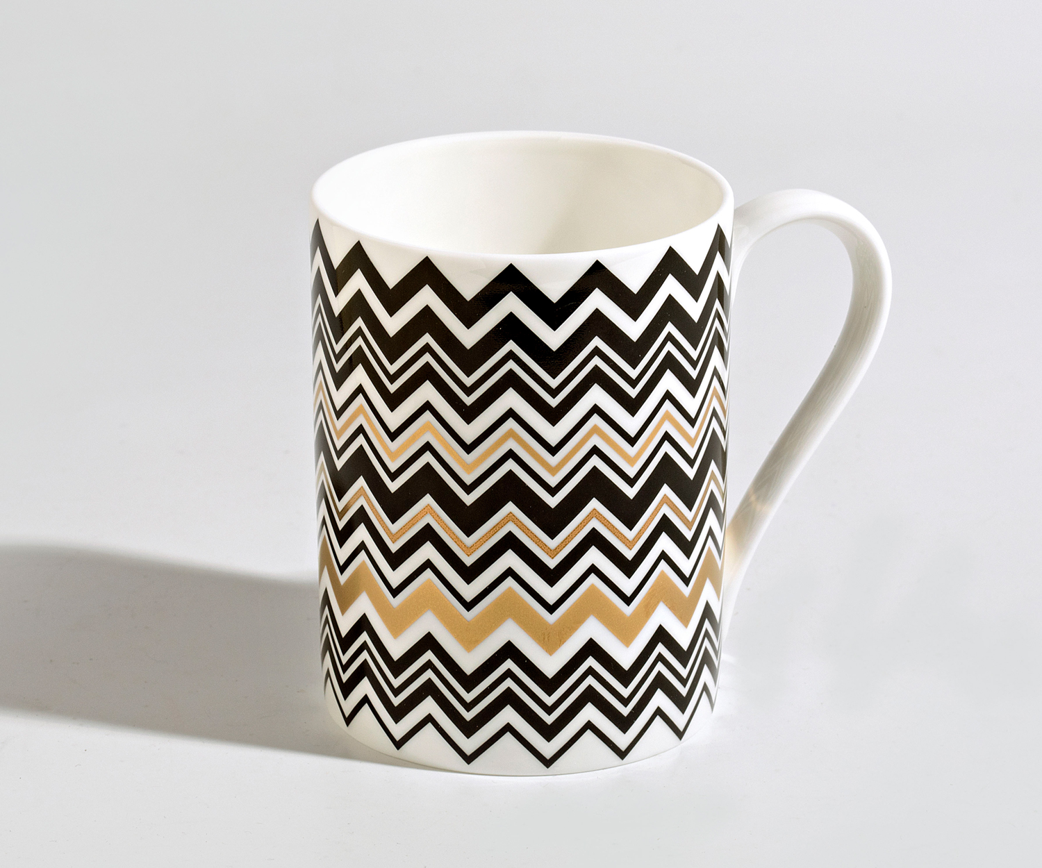 Missoni Zig Zag gold Henkelbecher Porzellan