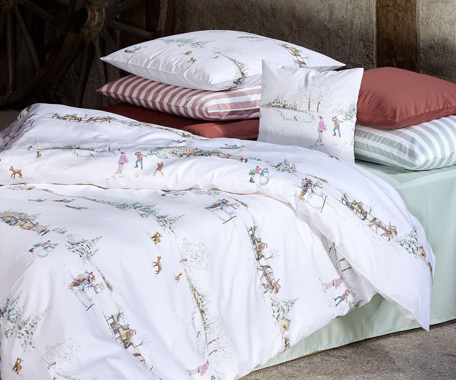 Fischbacher_Bettwaesche_Winterwonderland_Lifestyle Fischbacher WINTERWONDERLAND Bettwäsche - Satin