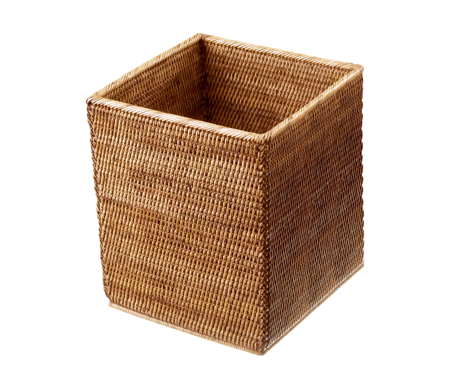 DECOR WALTHER Papierkorb in Rattan dunkel